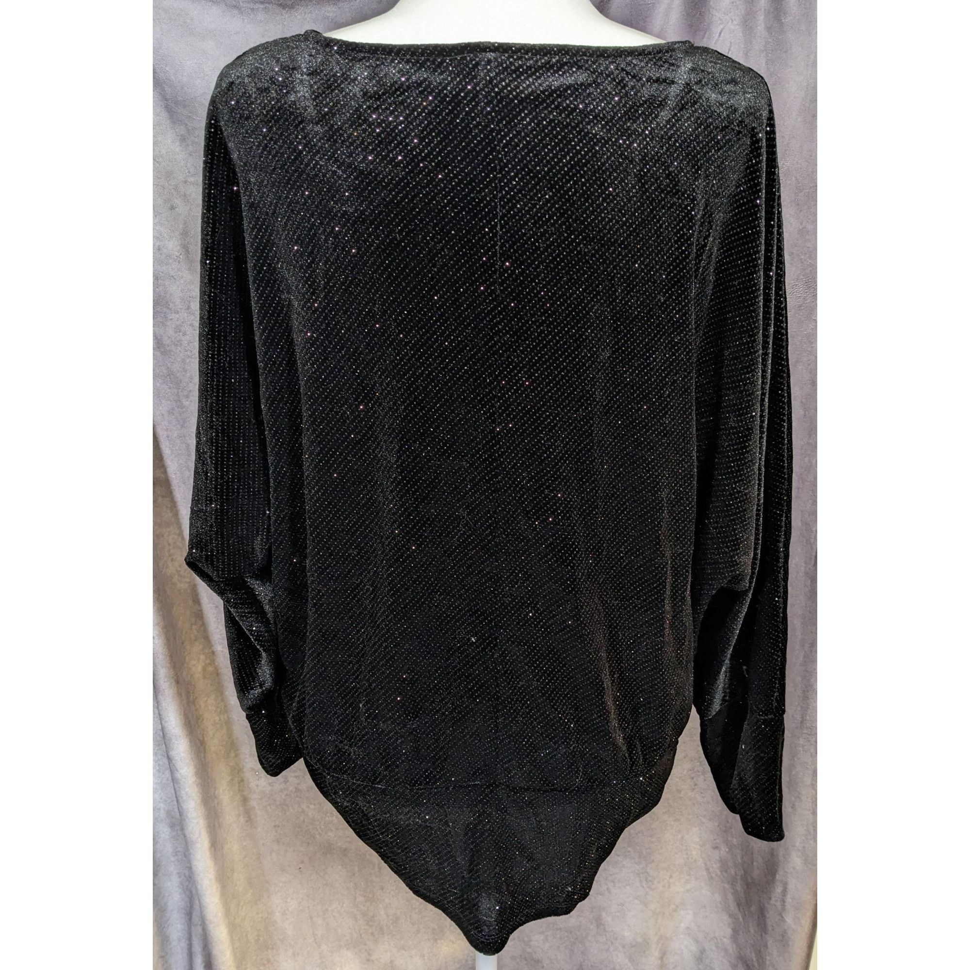Jennifer Lopez Dark Glam Velvet Glitter Top by Jennifer Lopez Size XL / US 12-14 / IT 48-50 - 3 Thumbnail