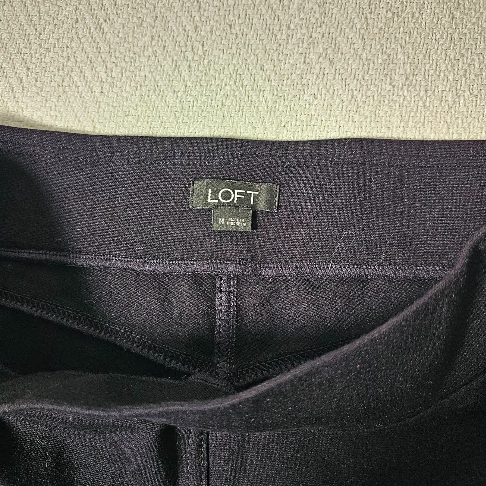 Ann Taylor Ann Taylor Loft Pants Womens Medium Legging Pointe Knit Skinny Black Stretch Dress Pants Regular Size 32" / US 10 / IT 46 - 3 Thumbnail