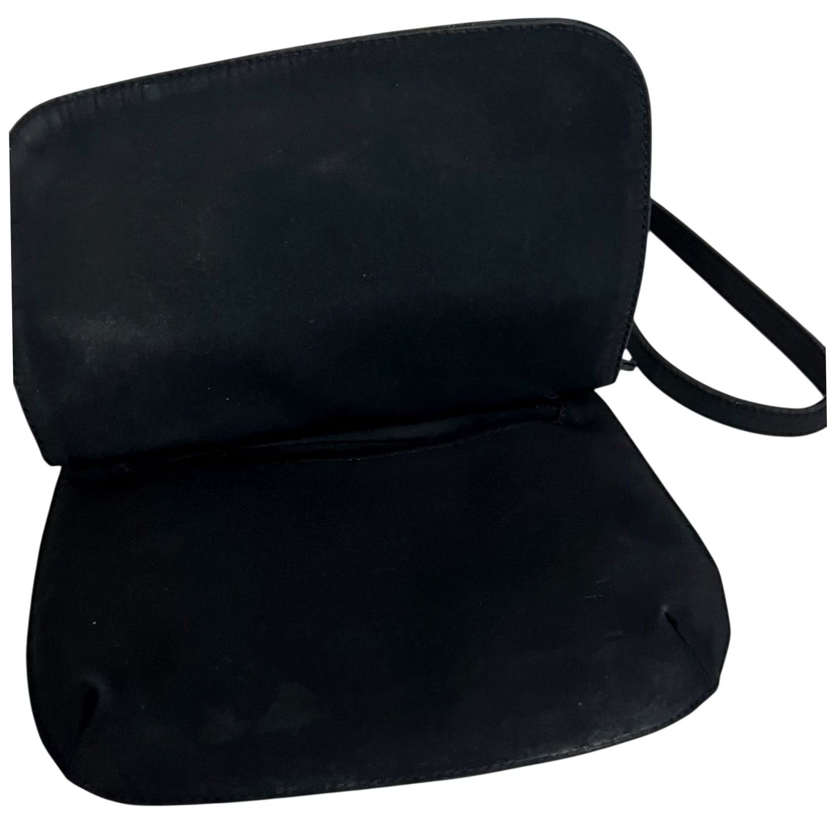 Lord & Taylor VINTAGE Lord &Taylor Crossbody Purse Nylon Black Adjustable Slim 90s 2000s Womens Size ONE SIZE - 6 Thumbnail