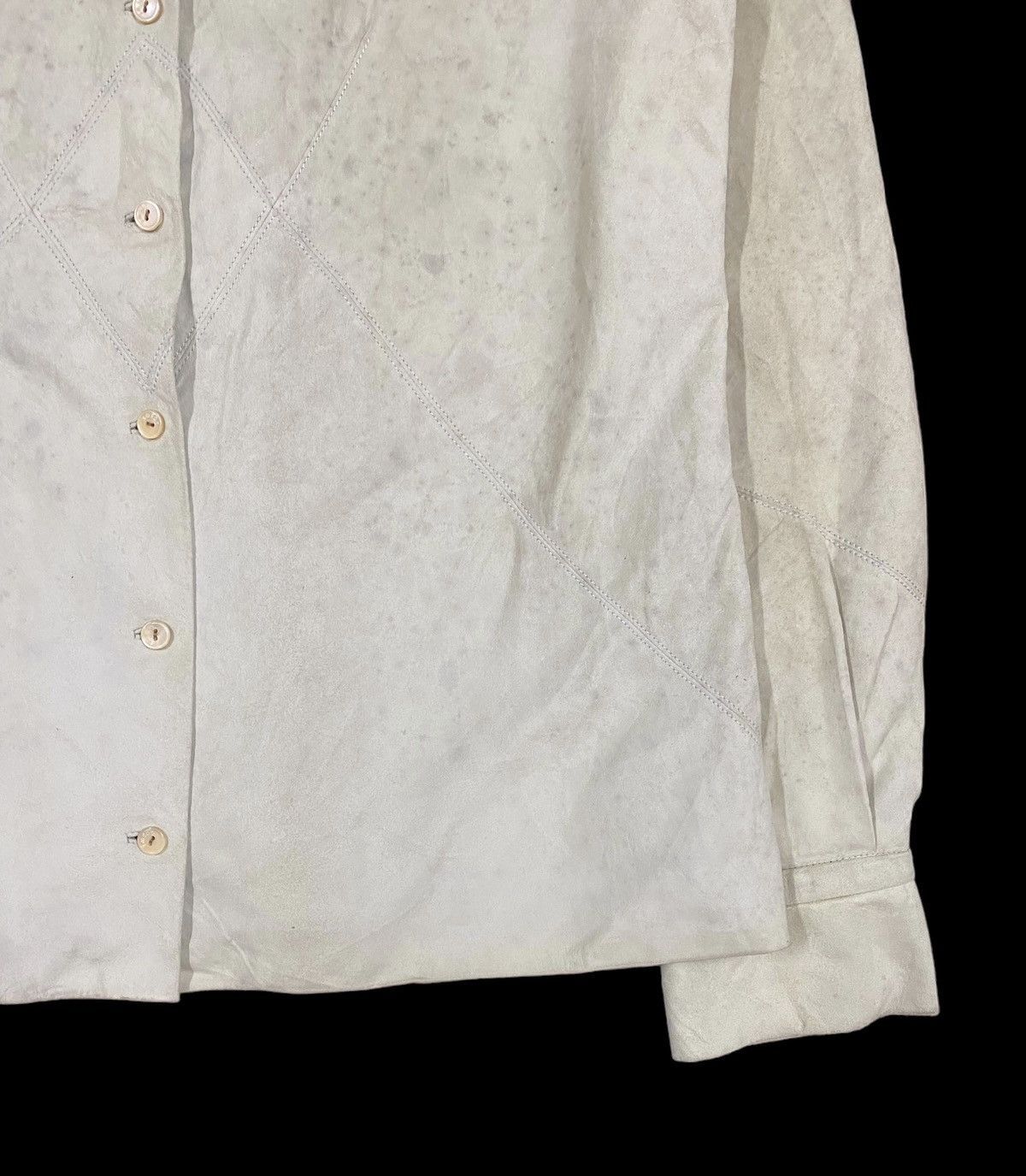 Loewe Authentic🔥Loewe Goat Skin/Silk Liner Button Ups Shirt Size US XXS / EU 40 - 9 Thumbnail