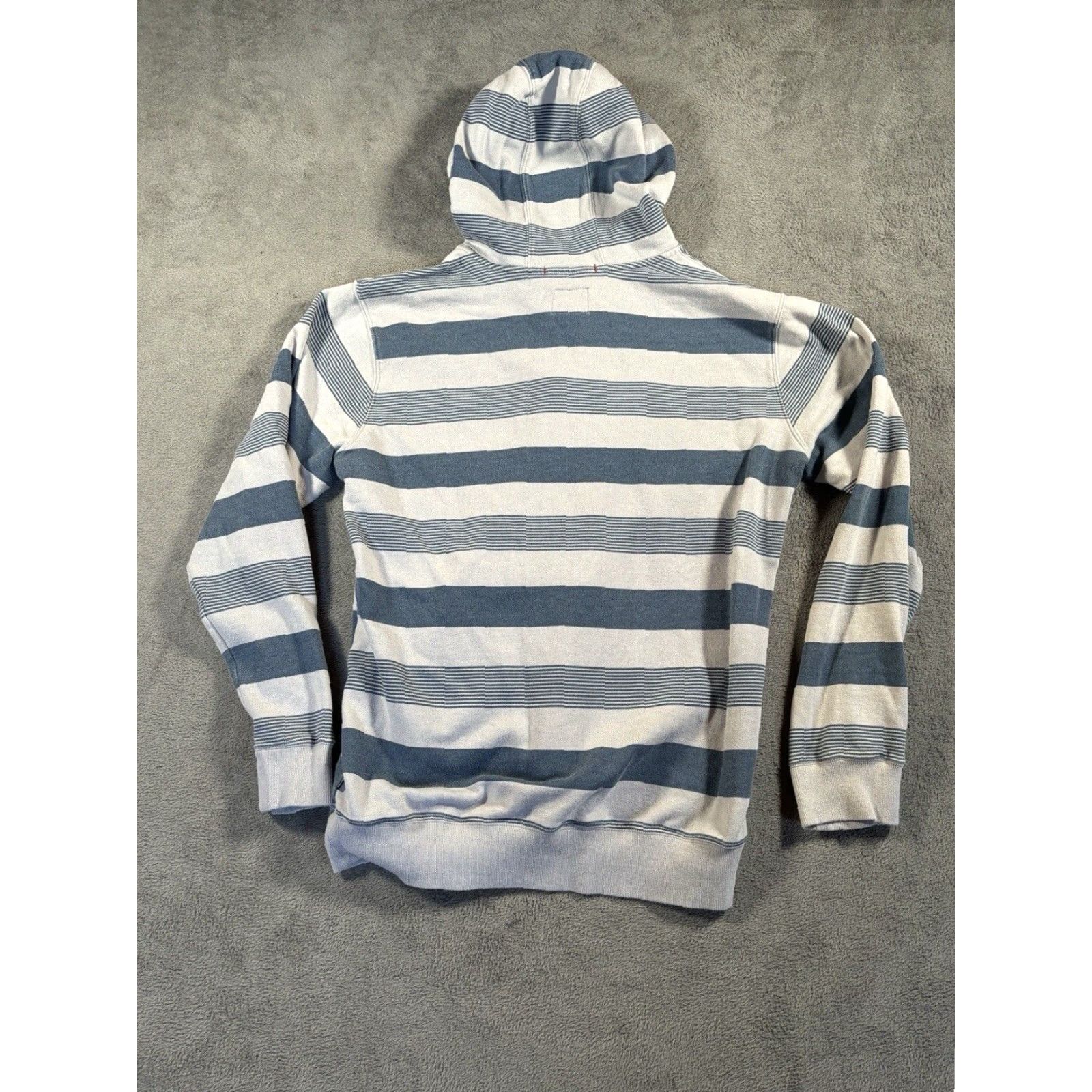 VINTAGE Quiksilver Hoodie Jacket Full Zip Adult XL Striped Multicolor Logo 90s Skater Mens