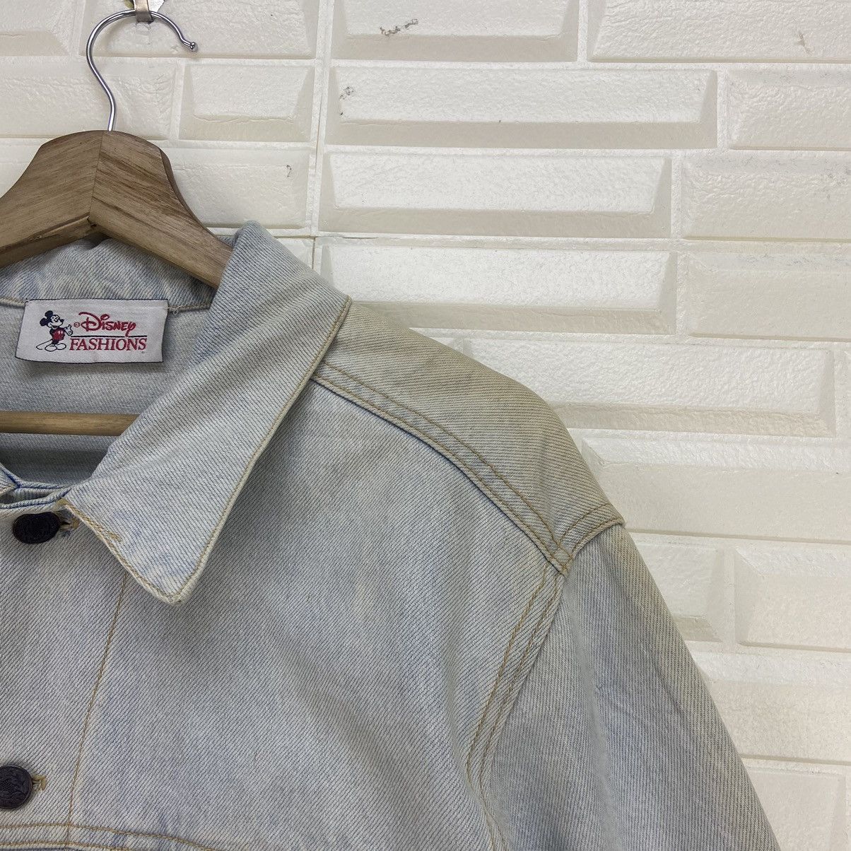 Mickey Mouse × Vintage Vtg Made in USA 35th Anniversary USA Flag Denim Trucker Size US M / EU 48-50 / 2 - 12 Thumbnail