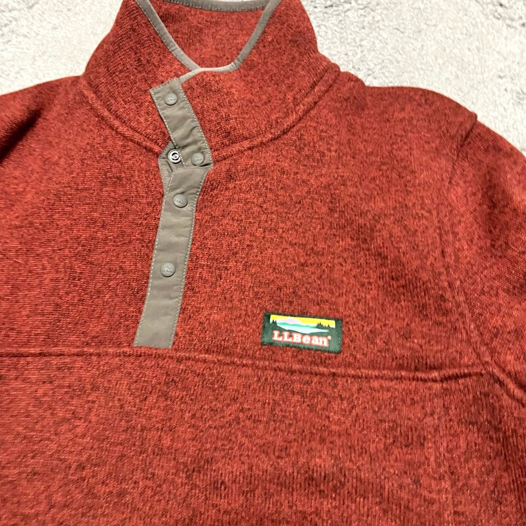 Vintage L.L. Bean Snap Fleece Mens Small Pullover Red Sweatshirt Sweater 298050 Size US S / EU 44-46 / 1 - 2 Thumbnail