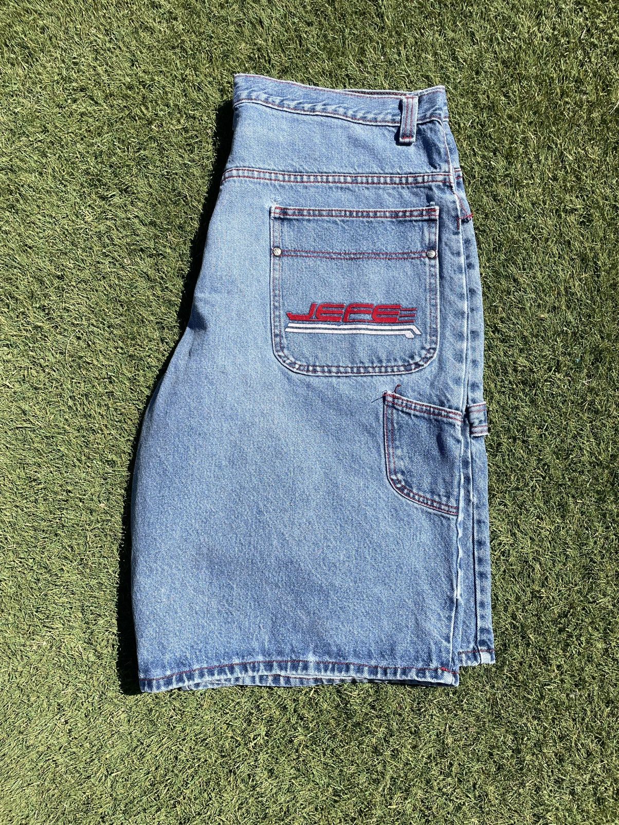 Other Vintage 90s Y2K boss jefe baggy wide leg denim shorts punk Size US 40 / EU 56 - 7 Thumbnail