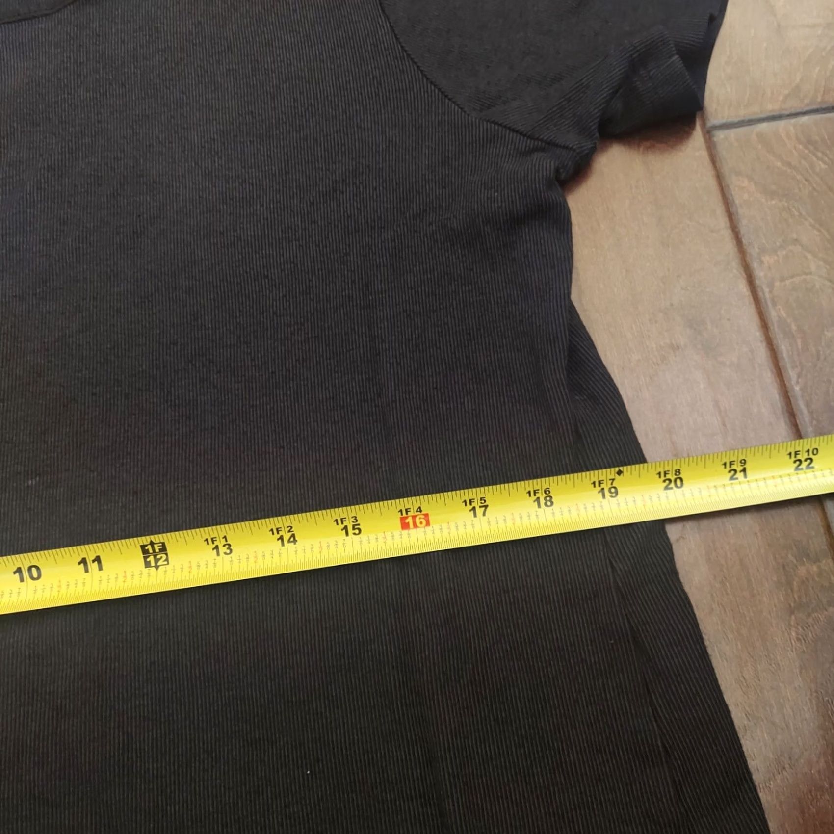 Nordstrom Nordstrom Shirt Black Short Sleeve Top - Size L Womens, Crew Neck, Cotton Rayon, Basic, Solid, Travel, Casual, Regular Fit Size L / US 10 / IT 46 - 7 Thumbnail