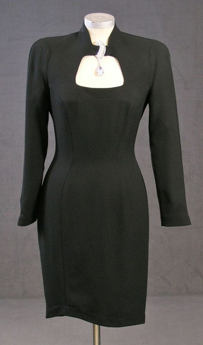 Thierry Mugler Thierry Mugler Couture Runway Rhinestone Diamond Dress Size S / US 4 / IT 40 - 1 Thumbnail