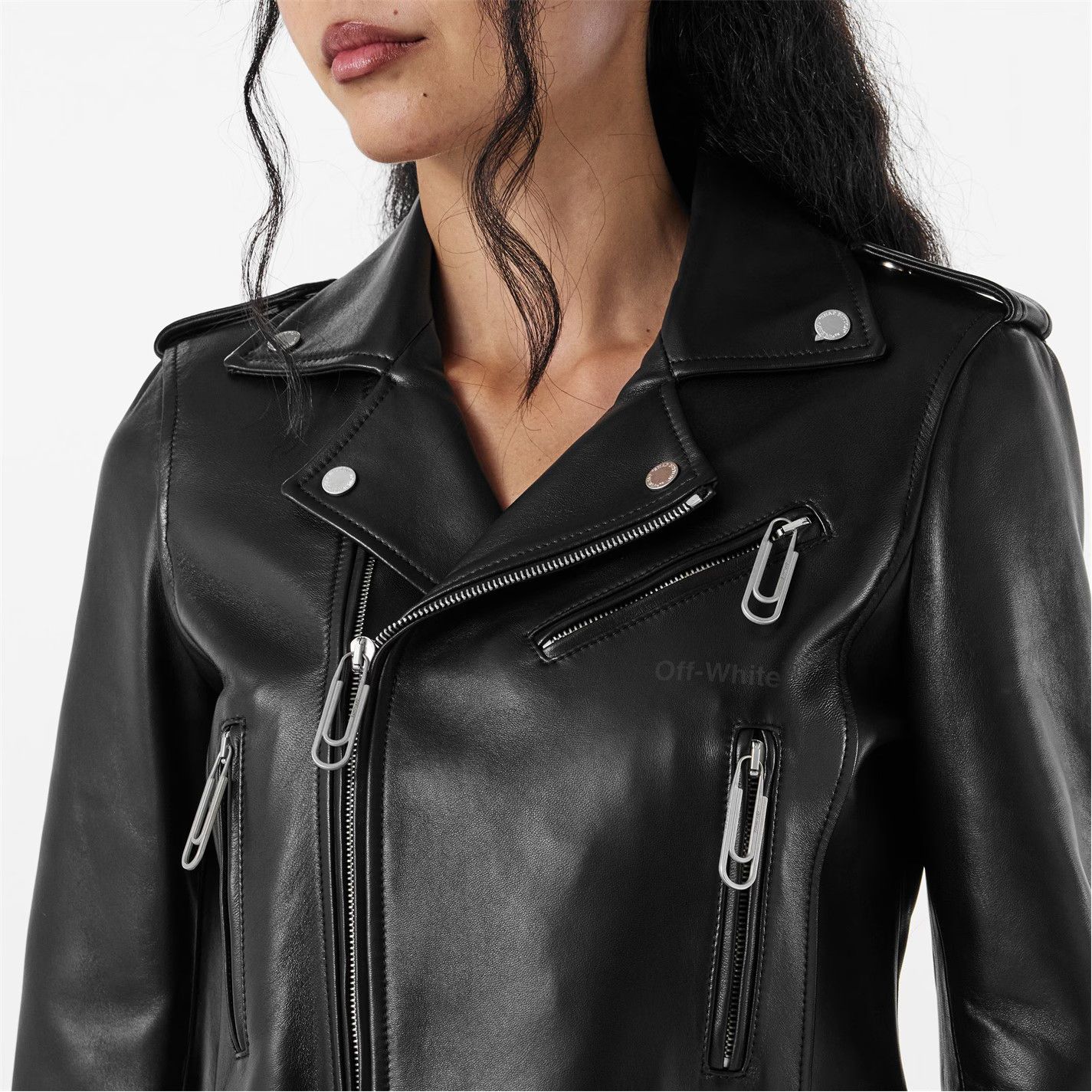 Off-White o1y1125 Biker Jacket in Black Size XS / US 0-2 / IT 36-38 - 5 Thumbnail