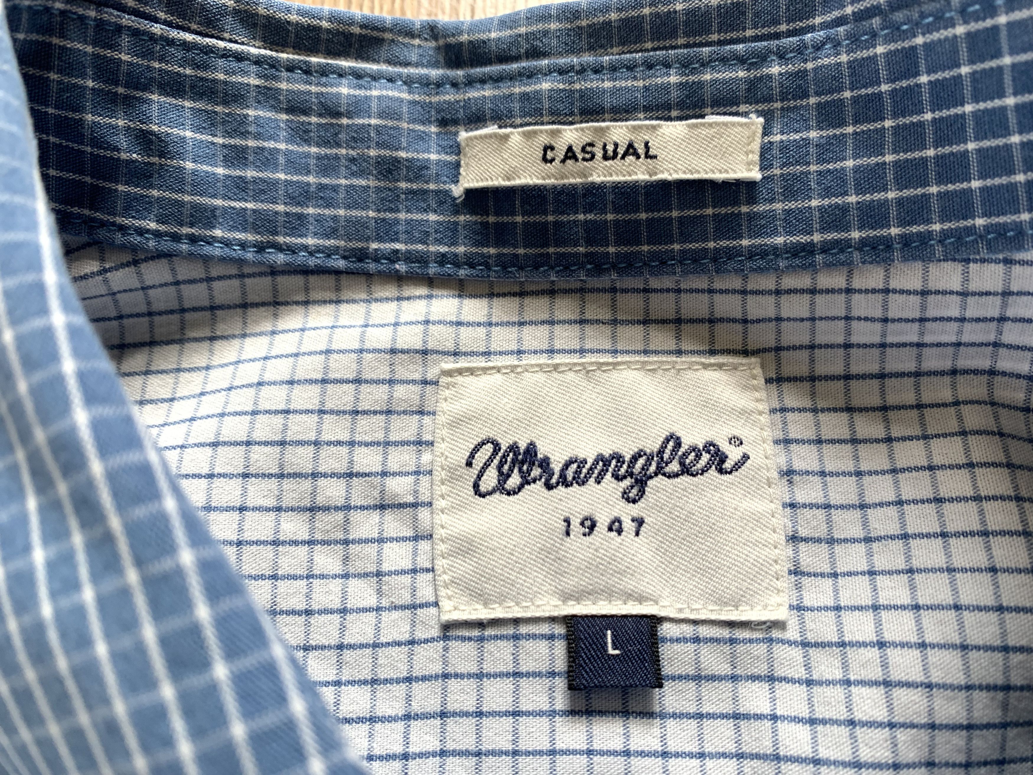 Vintage × Wrangler Wrangler Casual Cotton Short Sleeve Shirt Size US L / EU 52-54 / 3 - 6 Thumbnail