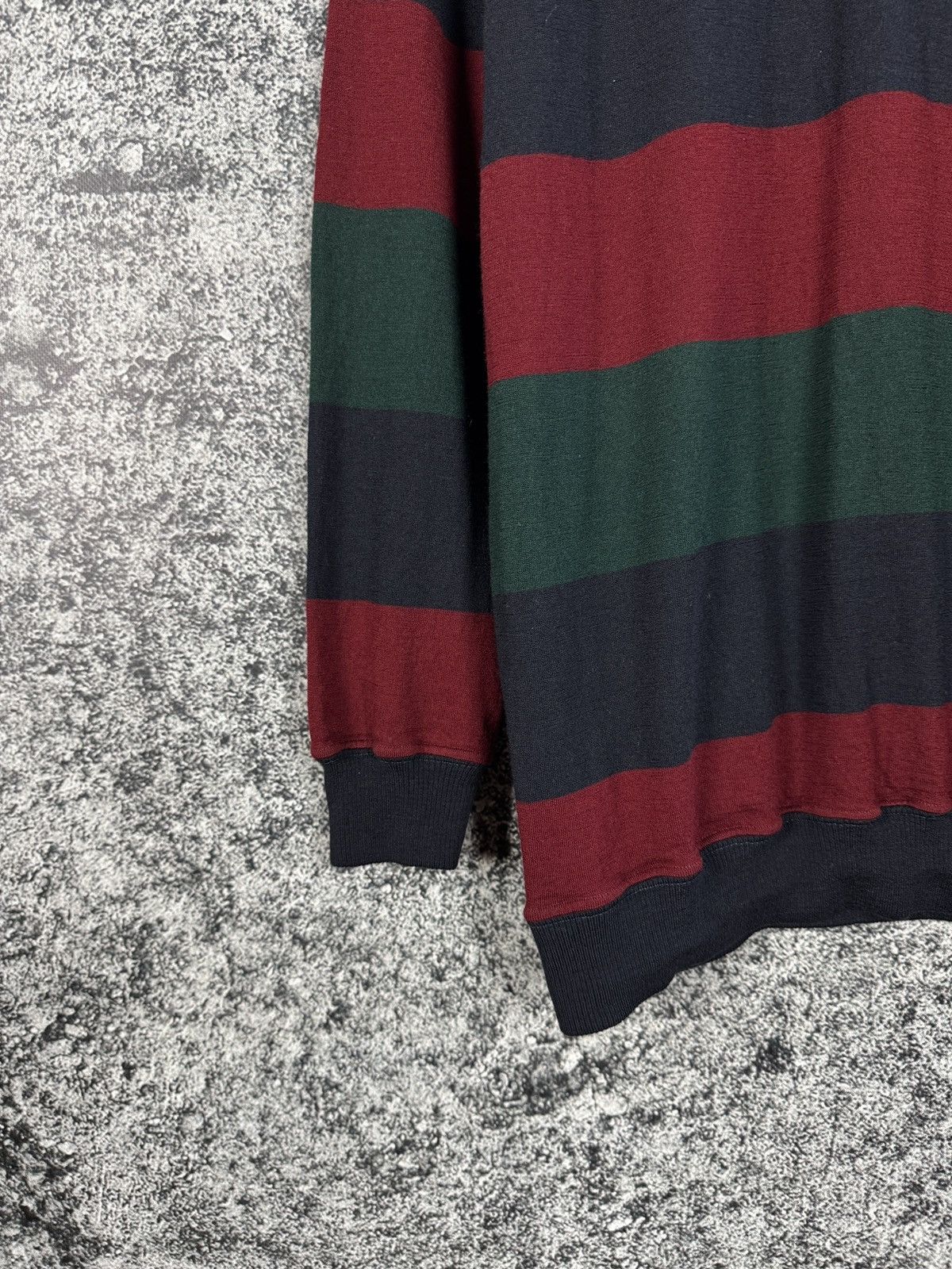 Paul & Shark Paul Shark Vintage Wool Striped Rugby Polo Shirt Italy XL Size US XL / EU 56 / 4 - 4 Thumbnail