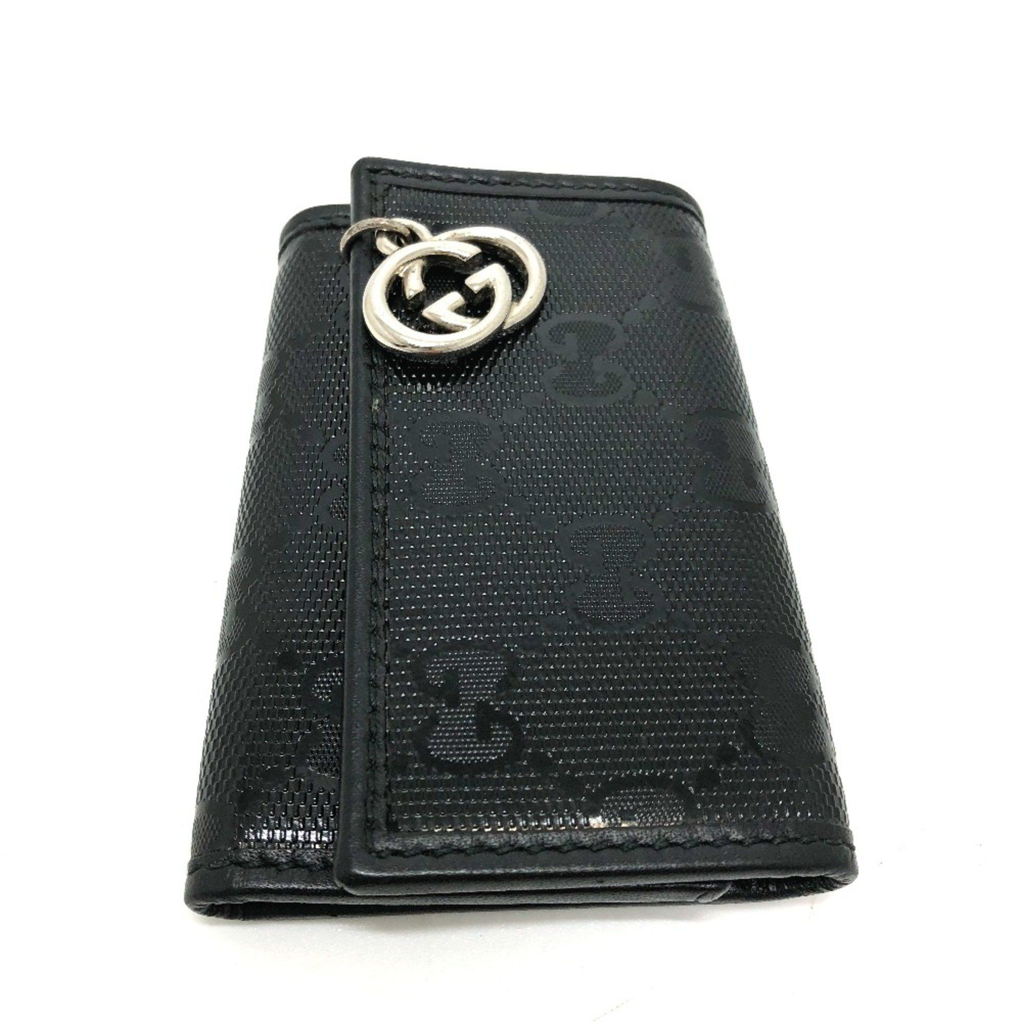 Gucci Gucci 212111 GG implementation GG/logo key Key Case Black SilverHardware Size ONE SIZE - 1 Thumbnail