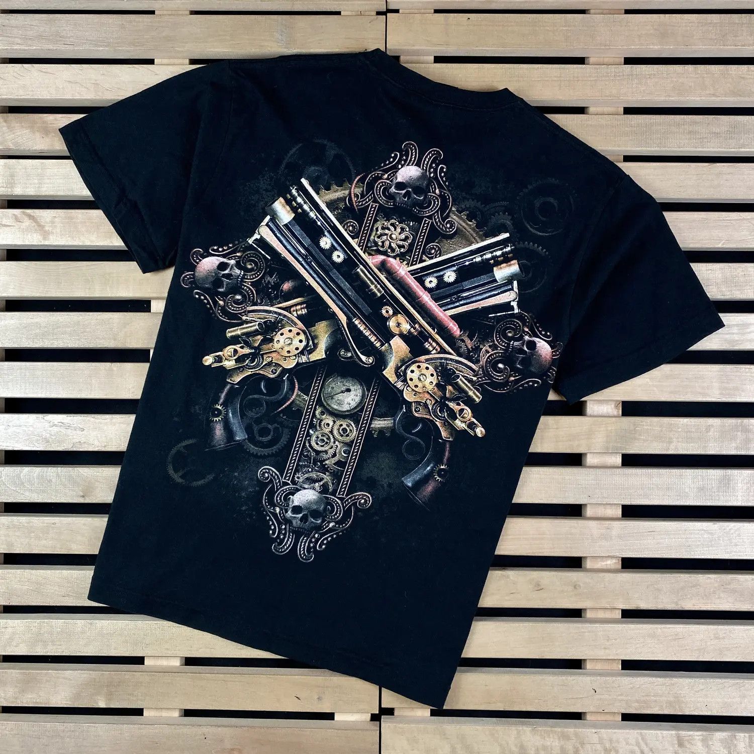 Band Tees Mens T-Shirt Spiral Skeleton Vintage Size M Size US M / EU 48-50 / 2 - 4 Thumbnail