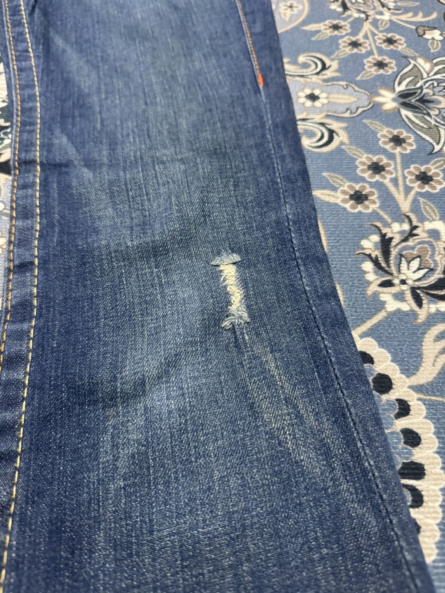True Religion × Vintage Y2K Flare True Religion Bobby Distressed Jeans Size 28" / US 6 / IT 42 - 8 Thumbnail