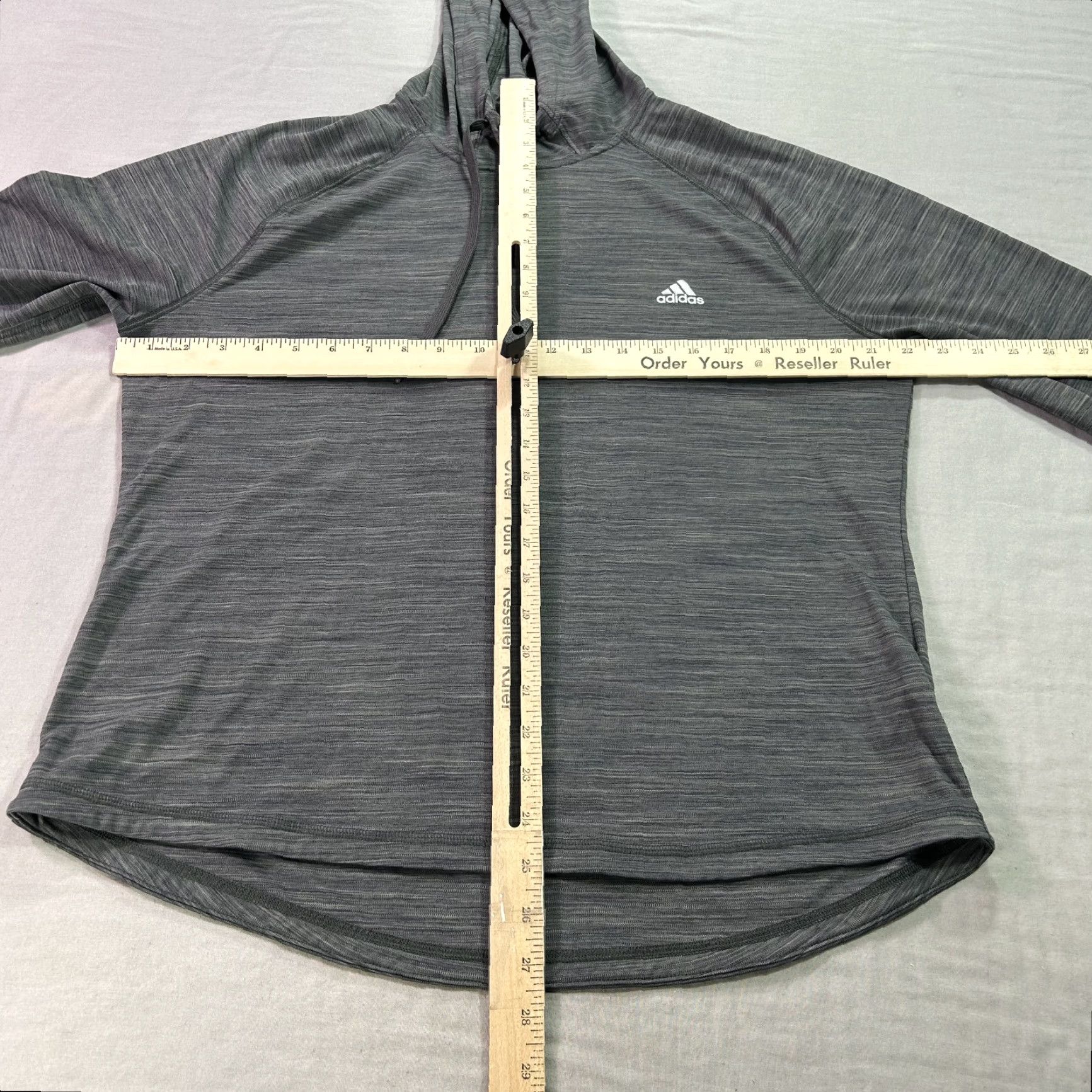 Adidas Adidas Hoodie Shirt Womens XL Gray Performance Lightweight Pullover Gym Training Size XL / US 12-14 / IT 48-50 - 4 Thumbnail