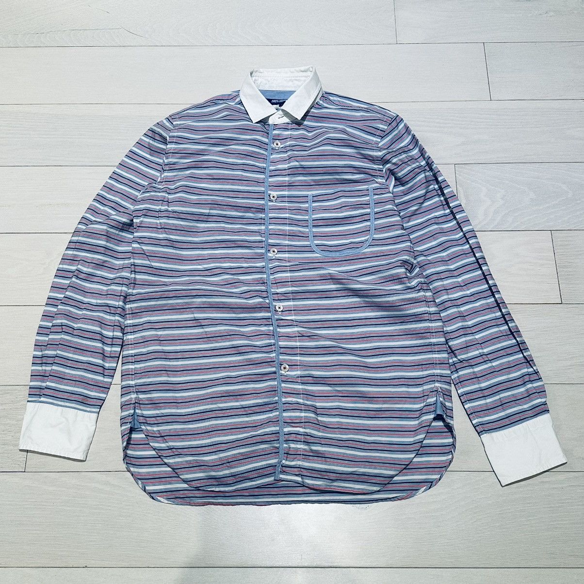 image of Comme Des Garcons x Comme Des Garcons Shirt Junta Watanabe Stripe Shirt S Comme Des Garcon (Size Me