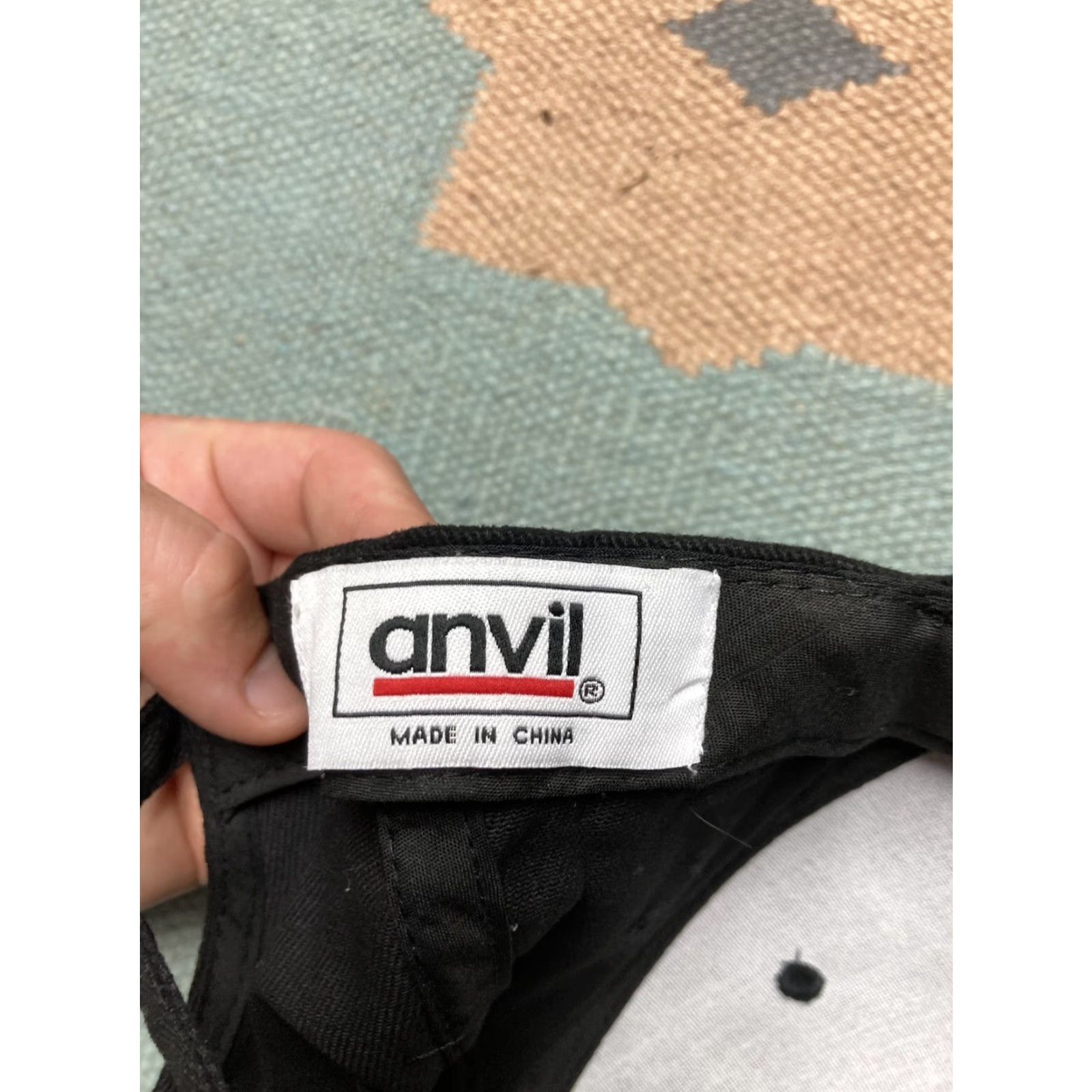 Anvil VINTAGE Anvil Buck Deer Hat Strapback Cap Cotton Black Daddy Dad Hunting EUC Mens Adjustable Cap Size ONE SIZE - 6 Thumbnail