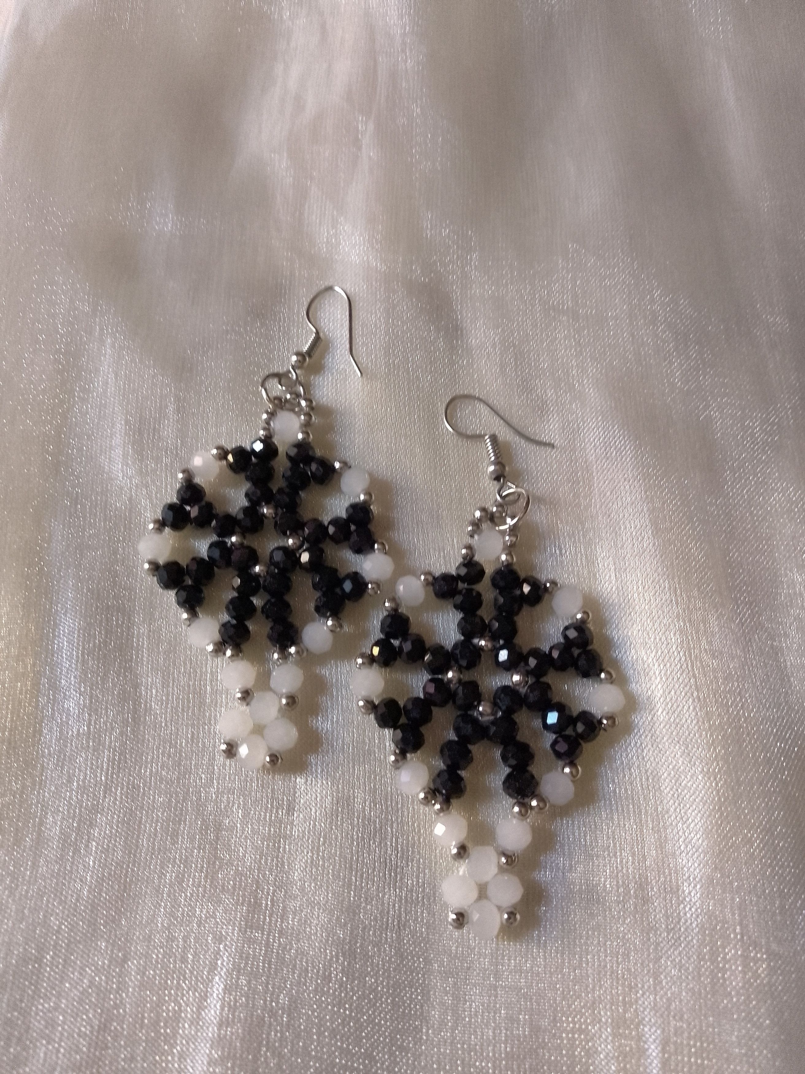 Handmade Necklace Vintage black/white Earrings Pearls tourmaline Size ONE SIZE - 4 Thumbnail