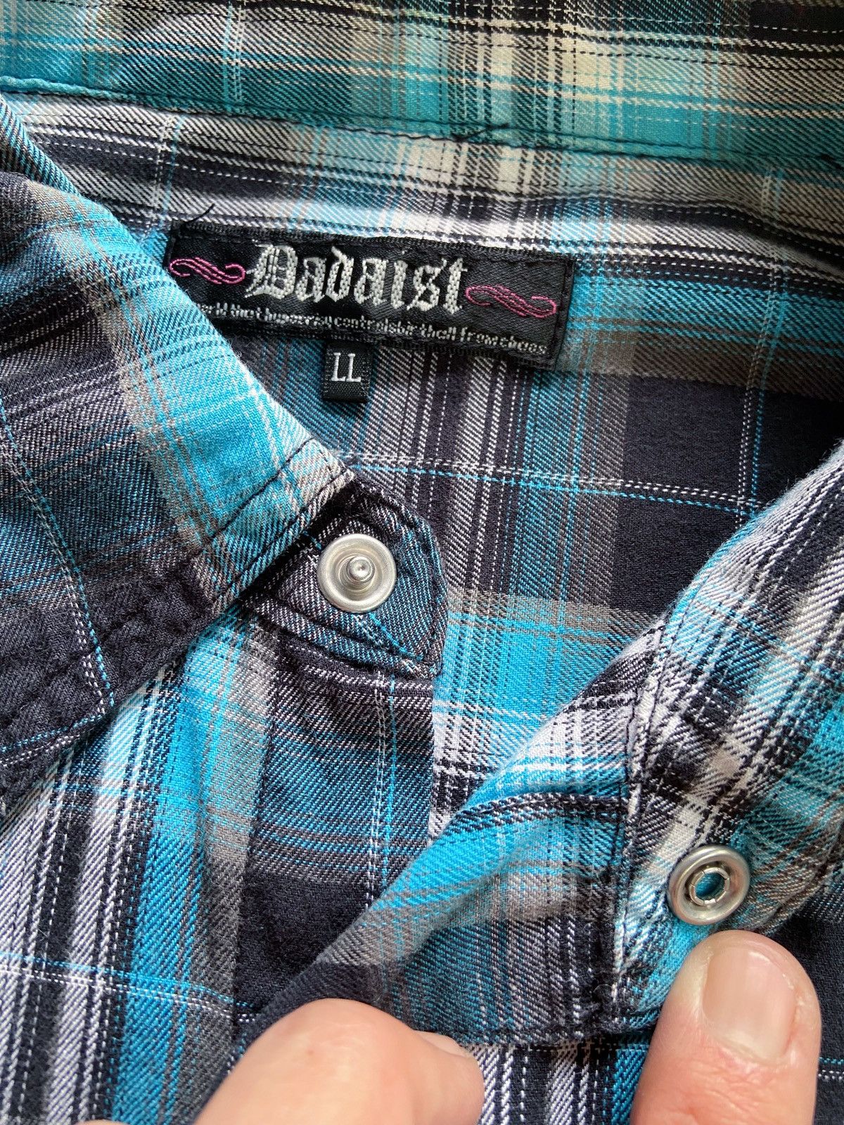 Isamu Katayama Backlash DADAIST PUNK PLAID BUTTON DOWN SHIRT Size US L / EU 52-54 / 3 - 9 Thumbnail