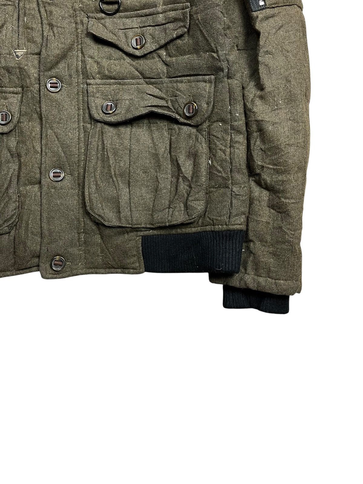 If Six Was Nine 2000s Simplicite - Fur Raccoon Hoodie Wool Cargo Jacket Size US M / EU 48-50 / 2 - 4 Thumbnail