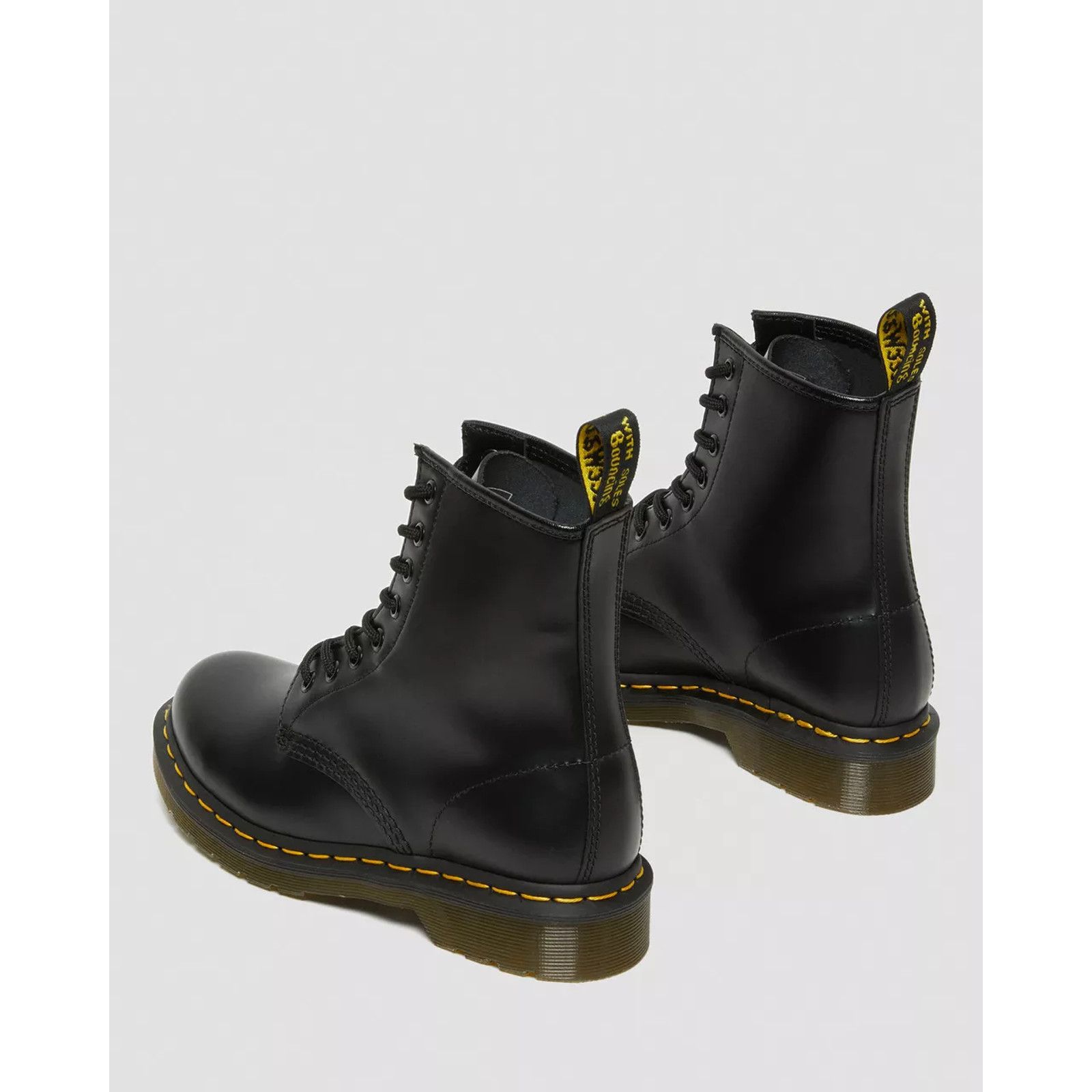 Dr. Martens Dr. Martens 1460W Womens 7 Black Smooth Leather 8 Eye Boots Size US 7 / IT 37 - 3 Thumbnail
