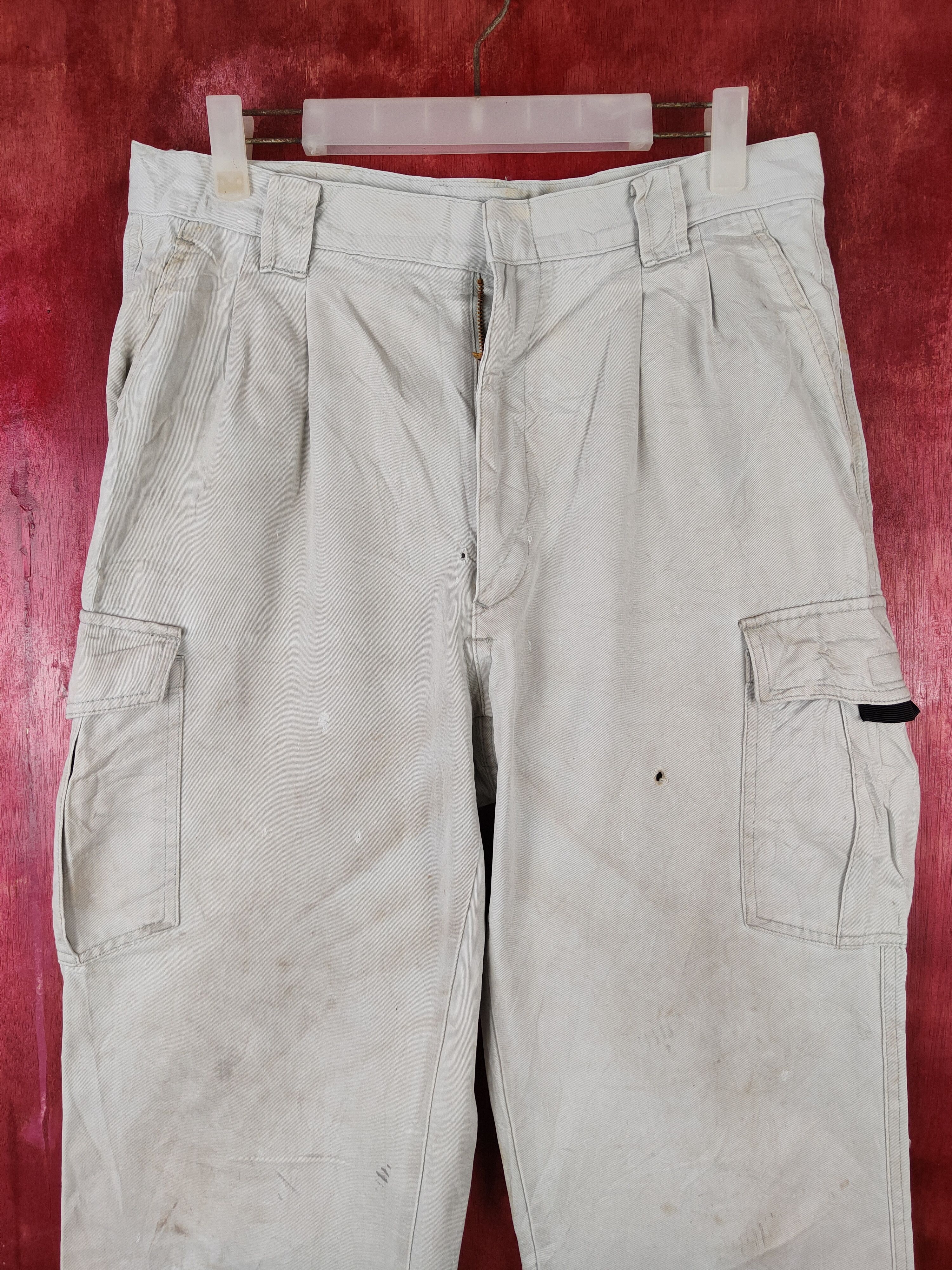 Japanese Brand Japanese Brand Light Gray Multipocket Cargo Pants #S1297 Size US 32 / EU 48 - 2 Thumbnail