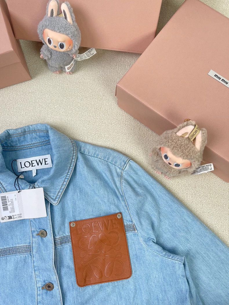 Loewe LOEWE FW21 Asymmetric Workwear denim jacket Size XS / US 0-2 / IT 36-38 - 2 Thumbnail