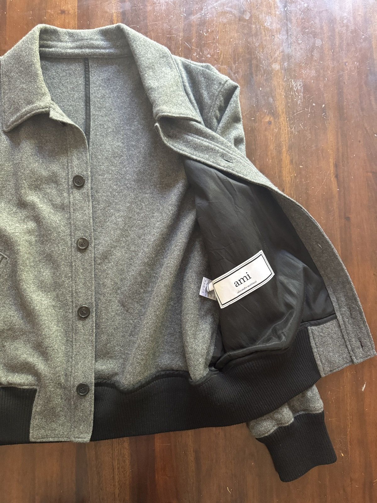 AMI Ami Alexandre Mattiussi Wool Bomber Jacket Size US XL / EU 56 / 4 - 3 Thumbnail