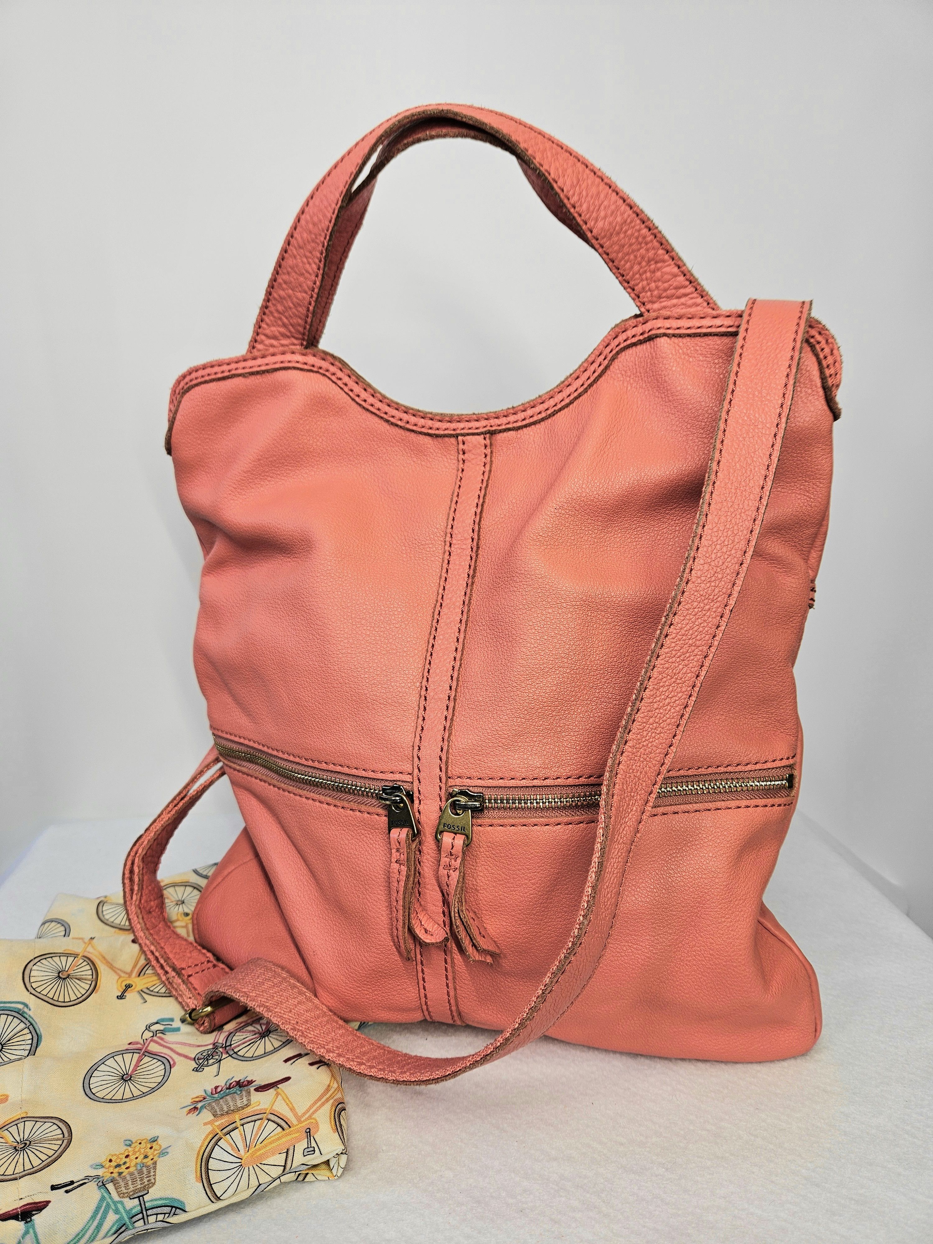 Fossil Fossil 13x11x1.5" Erin Crossbody Fold Over Handbag Coral Size ONE SIZE - 3 Thumbnail