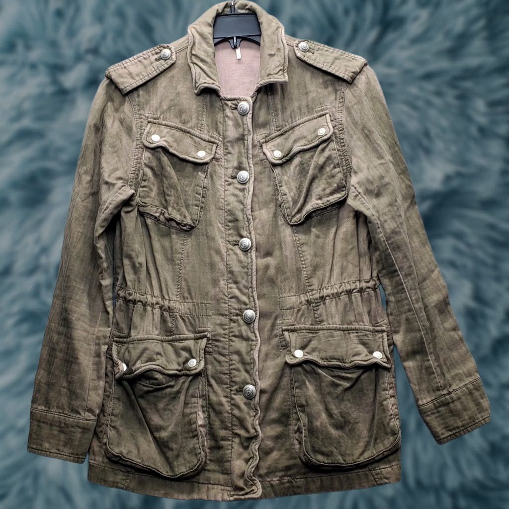 Free People Free People Not Your Brother's Military Jacket Womens XS Multicolor Oversized Casual Shirt Size XS / US 0-2 / IT 36-38 - 1 Thumbnail