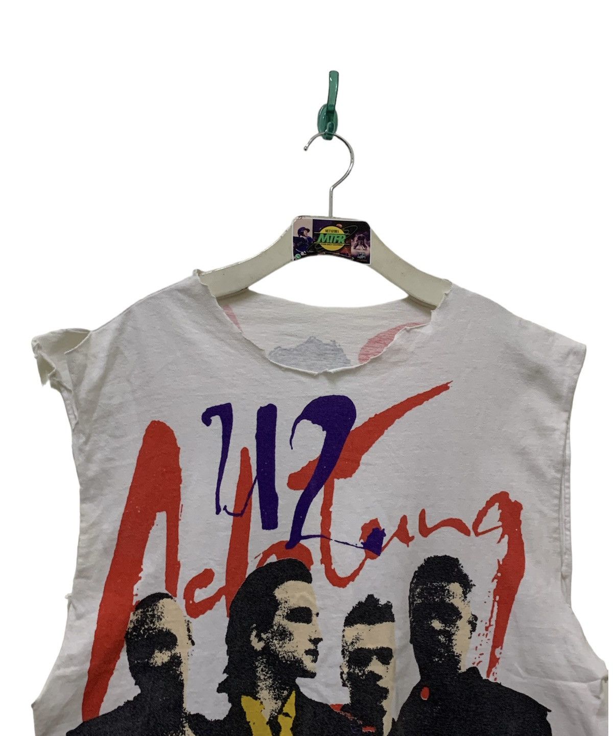 Band Tees Vintage 90's trashed crop tank top U2 1991 tour Tshirt Size US M / EU 48-50 / 2 - 2 Thumbnail