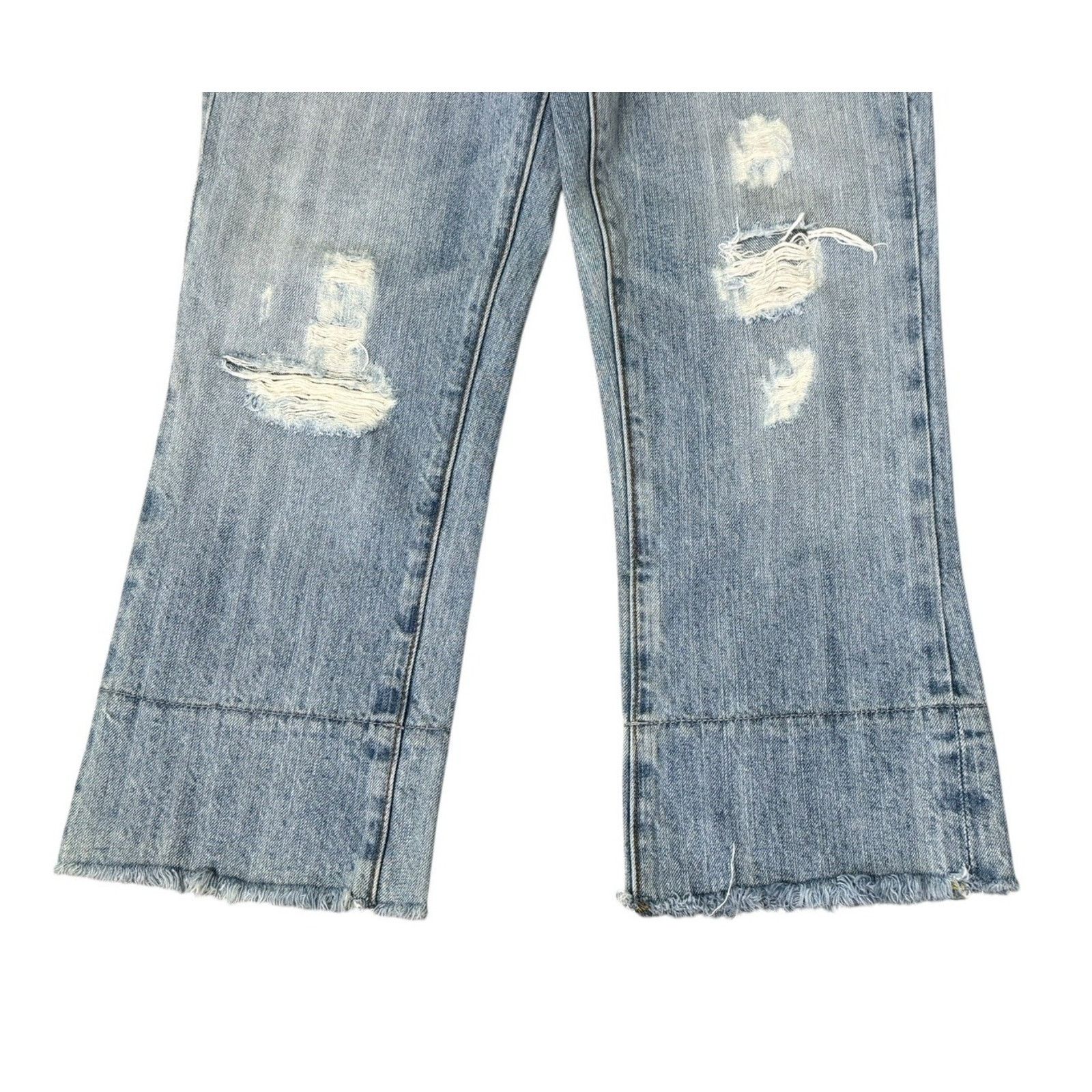 Miss Me Y2K Vintage MISS ME Low Rise Cypress Crop Distressed Jeans Size 26" / US 2 / IT 38 - 3 Thumbnail