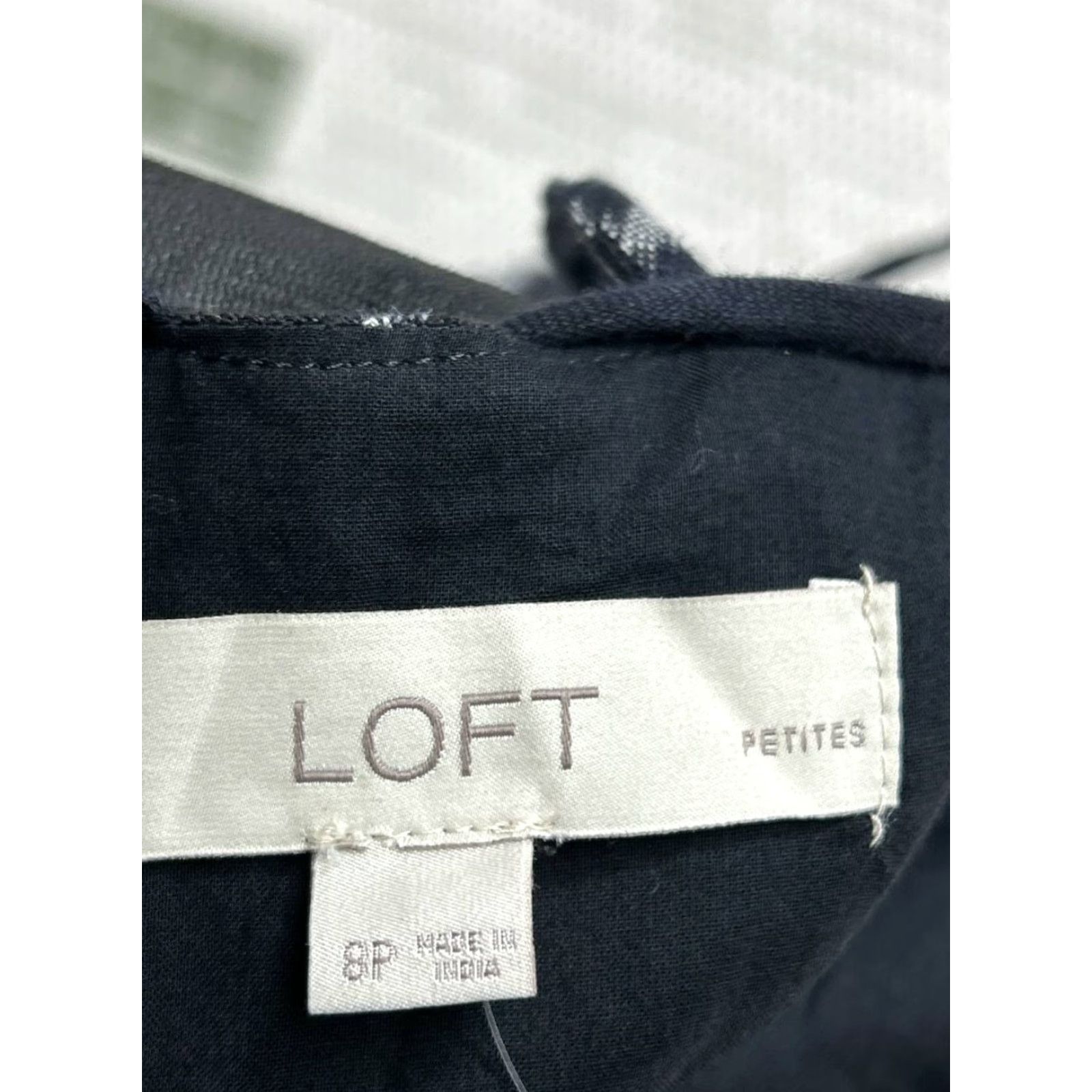 Loft VINTAGE Loft Strappy Cami Dress Womens 8P Black Chevron Zig Zag Cotton Tie Waist New Size M / US 6-8 / IT 42-44 - 4 Thumbnail