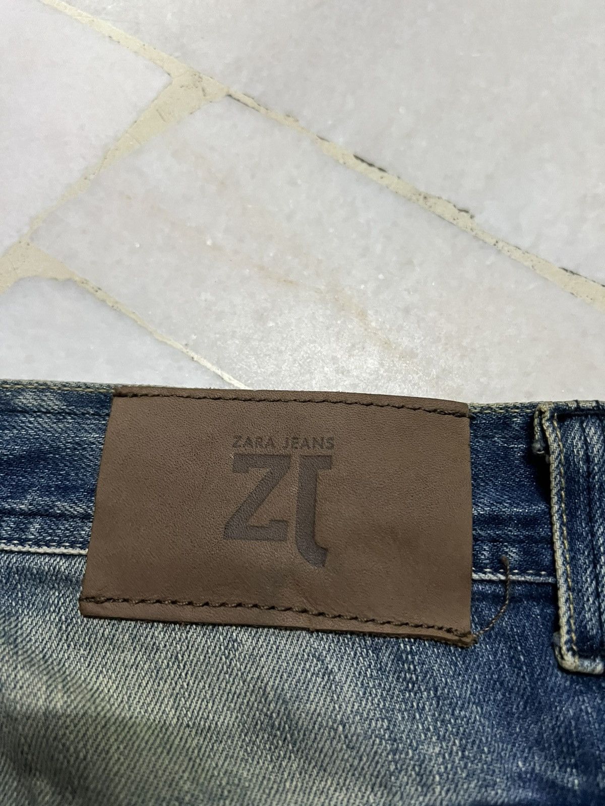 Zara 💥Very Rare💥Zara Blue Distressed Jeans Size US 32 / EU 48 - 17 Thumbnail