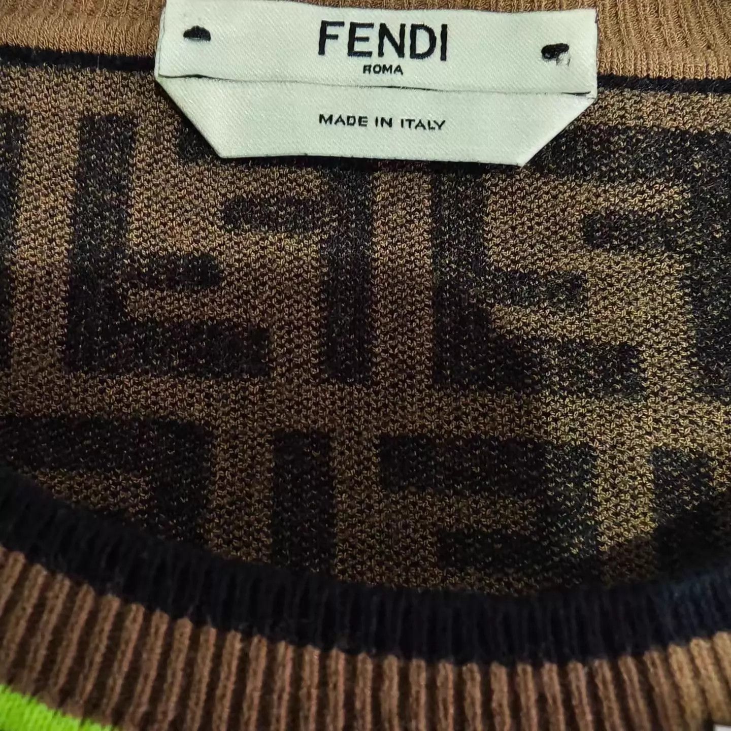 Fendi Fendi FF Monogram all over short knit top 38 Size XS / US 0-2 / IT 36-38 - 3 Thumbnail