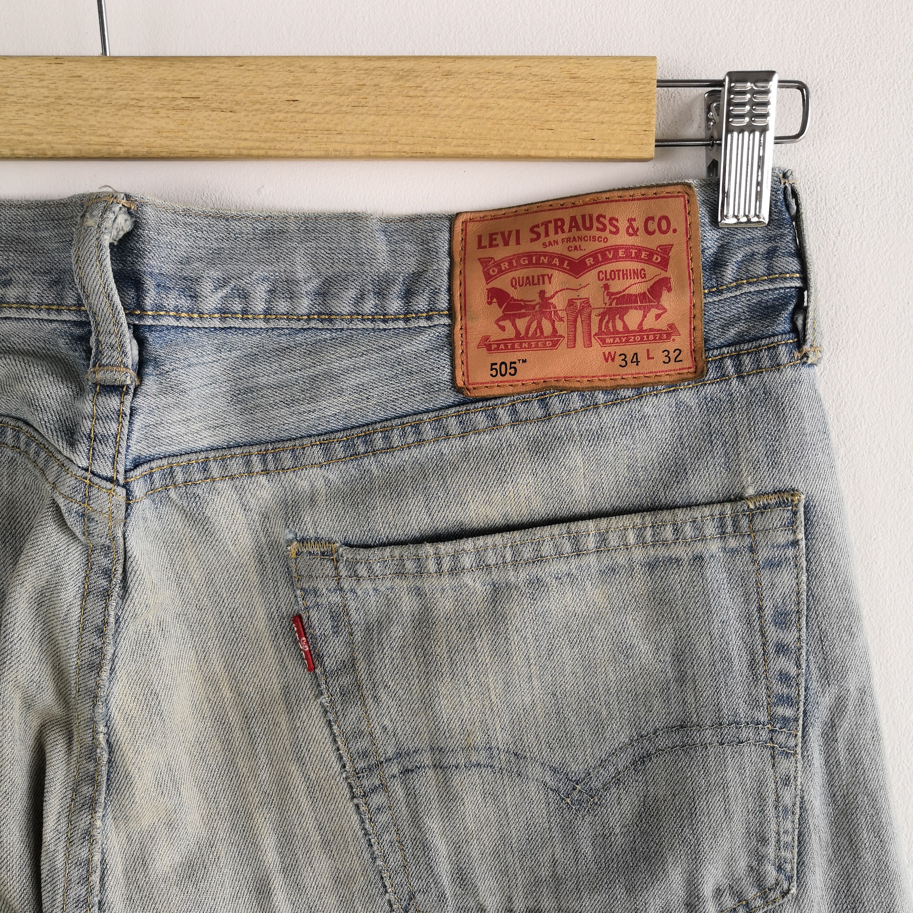 Jean Vintage Levis 505 Mud Wash Denim Distressed Levi's 505 Jeans Size US 34 / EU 50 - 10 Thumbnail