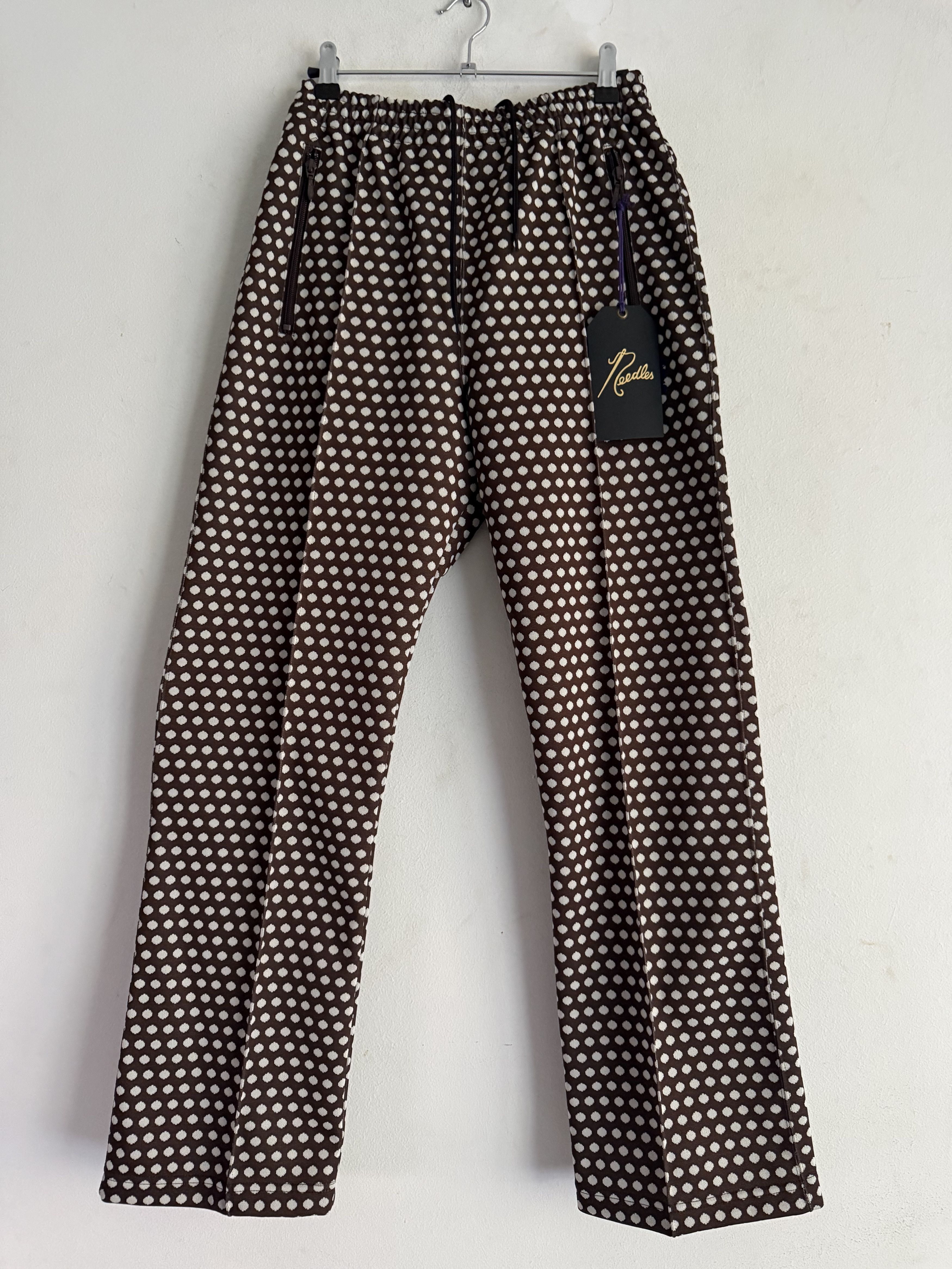 Needles Brown Jacquard Polka Dot Track Pants Size US 30 / EU 46 - 3 Thumbnail