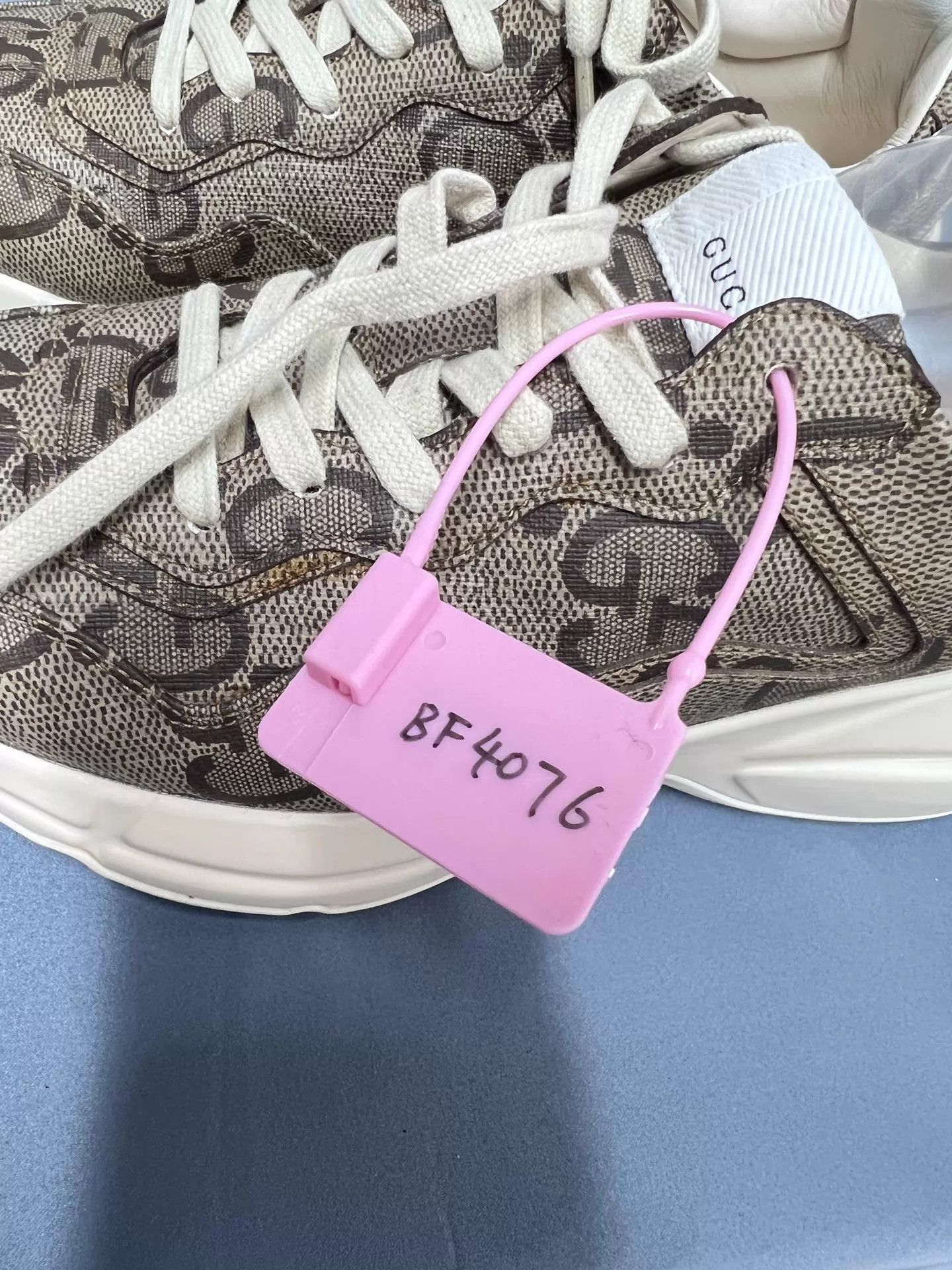 Gucci Gucci Rhyton 100th Anniv GG Monogram Sneaker 37.5 Near Mint Size US 7 / IT 37 - 8 Thumbnail