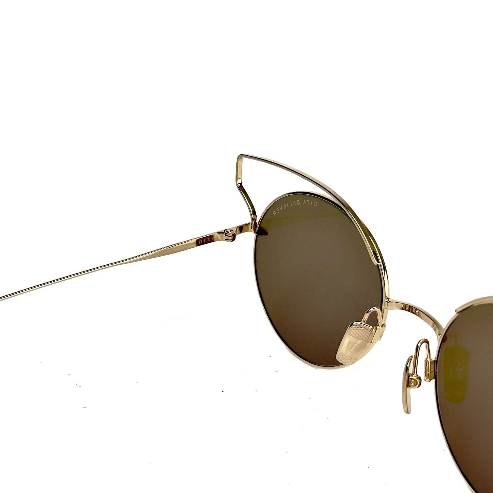 Dita DITA BELIEVER Round 18K Plated Mirrored 23008 B Sunglasses Size ONE SIZE - 5 Thumbnail