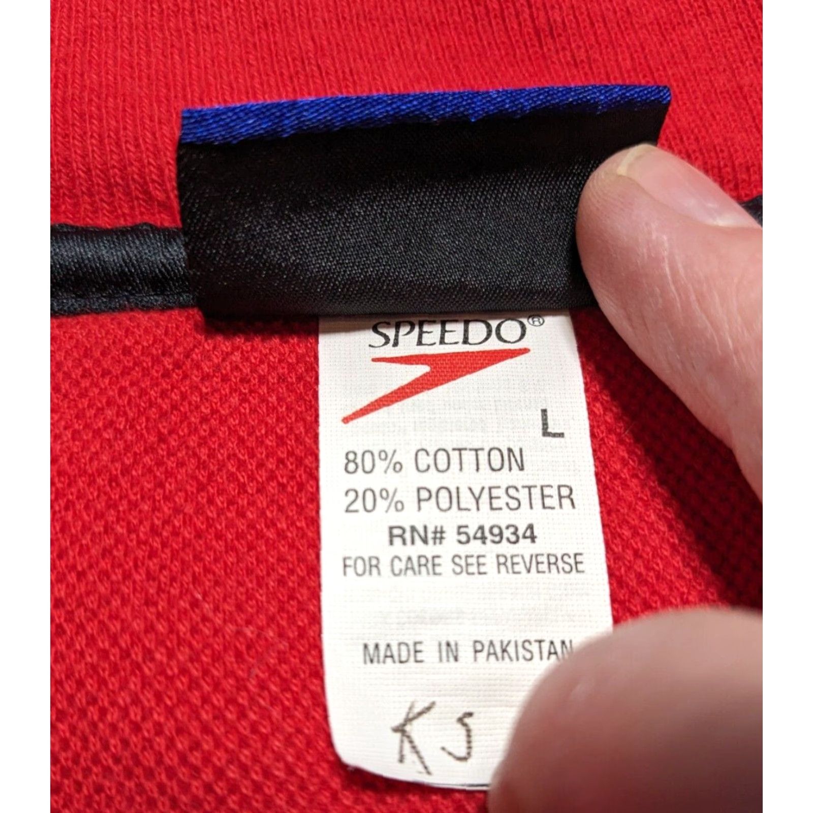 Speedo VINTAGE Speedo SPORT SYSTEMS Men Large Red Cotton Blend 1/4 Zip Pullover Size US L / EU 52-54 / 3 - 6 Thumbnail