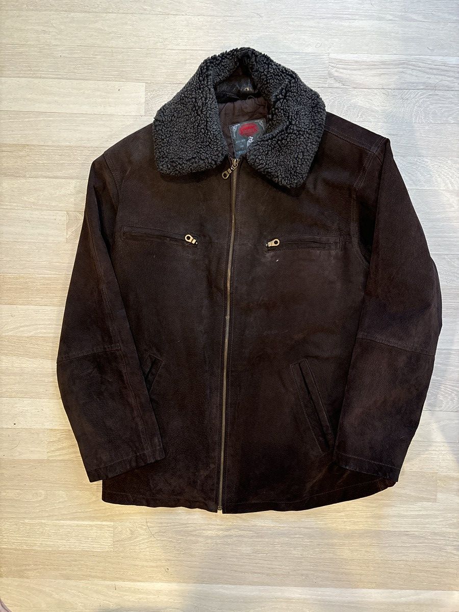 Vintage Vintage moleskin suede shearling jacket Size US M / EU 48-50 / 2 - 2 Thumbnail