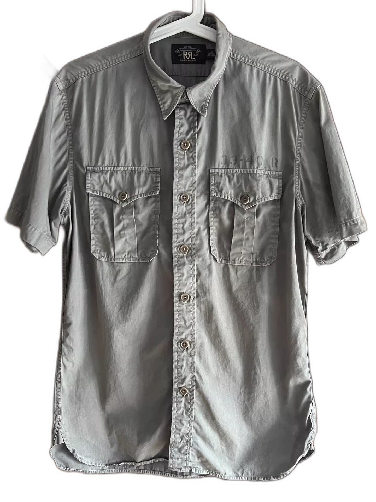 RRL Ralph Lauren RRL Double RL Military Short Sleeve Shirt Size US M / EU 48-50 / 2 - 1 Thumbnail