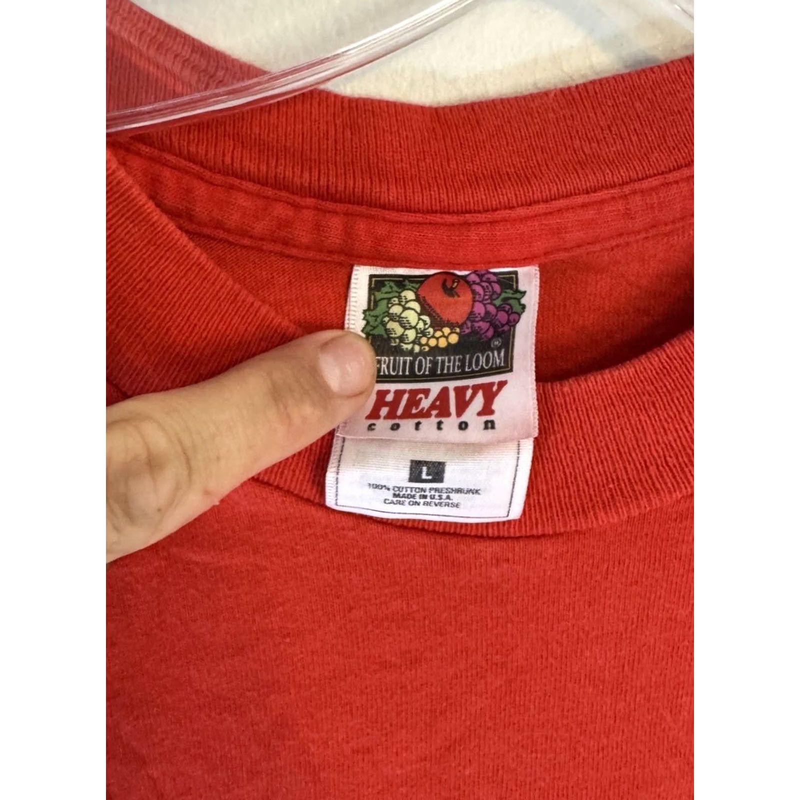 Fruit Of The Loom VINTAGE Lone Star Steakhouse & Saloon Shirt Men’s Large Red Single Stitch 90s T Size US L / EU 52-54 / 3 - 5 Thumbnail