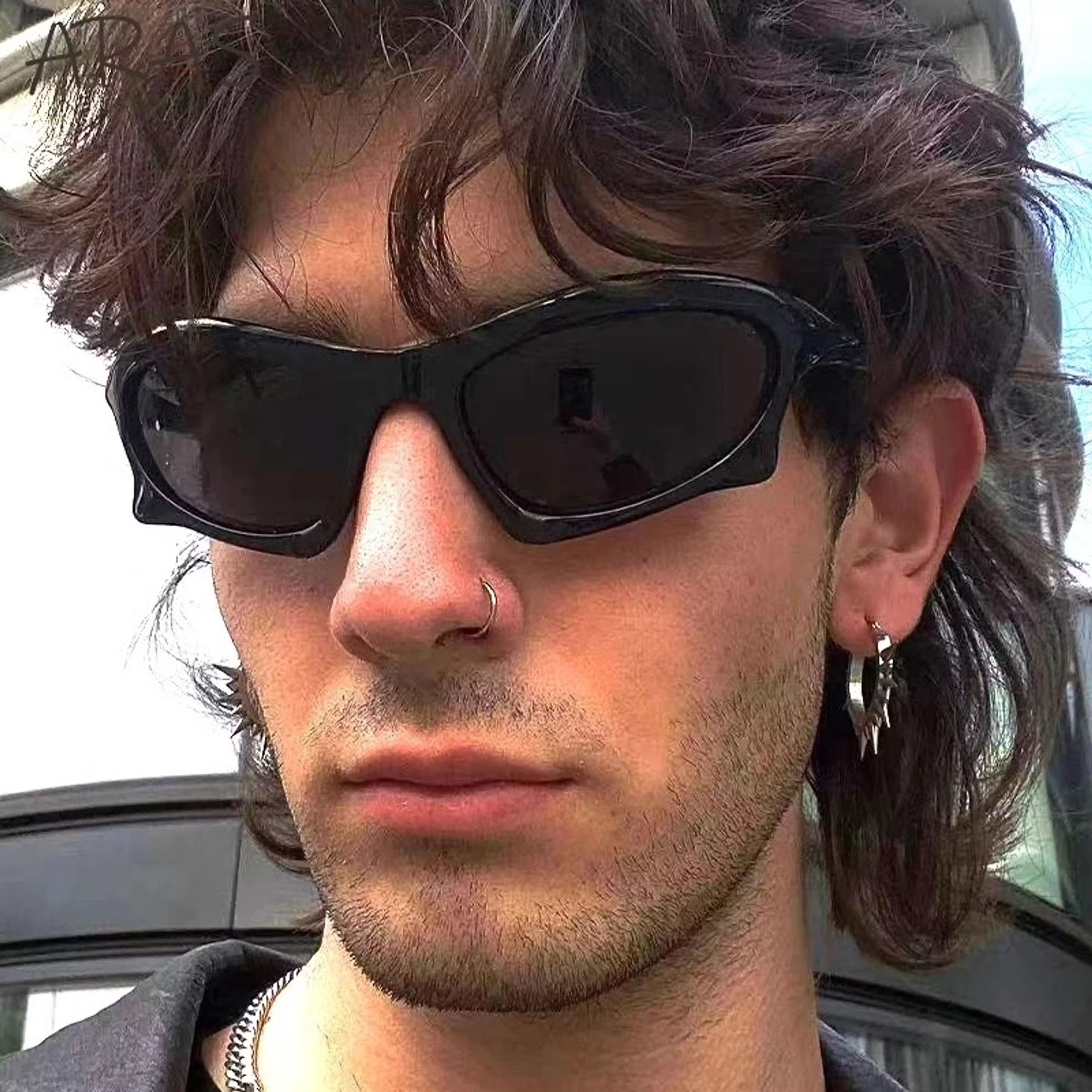 Clout Nirvana Kurt Cobain Alien Ovale Telaio Halloween Rétro Costume Sole