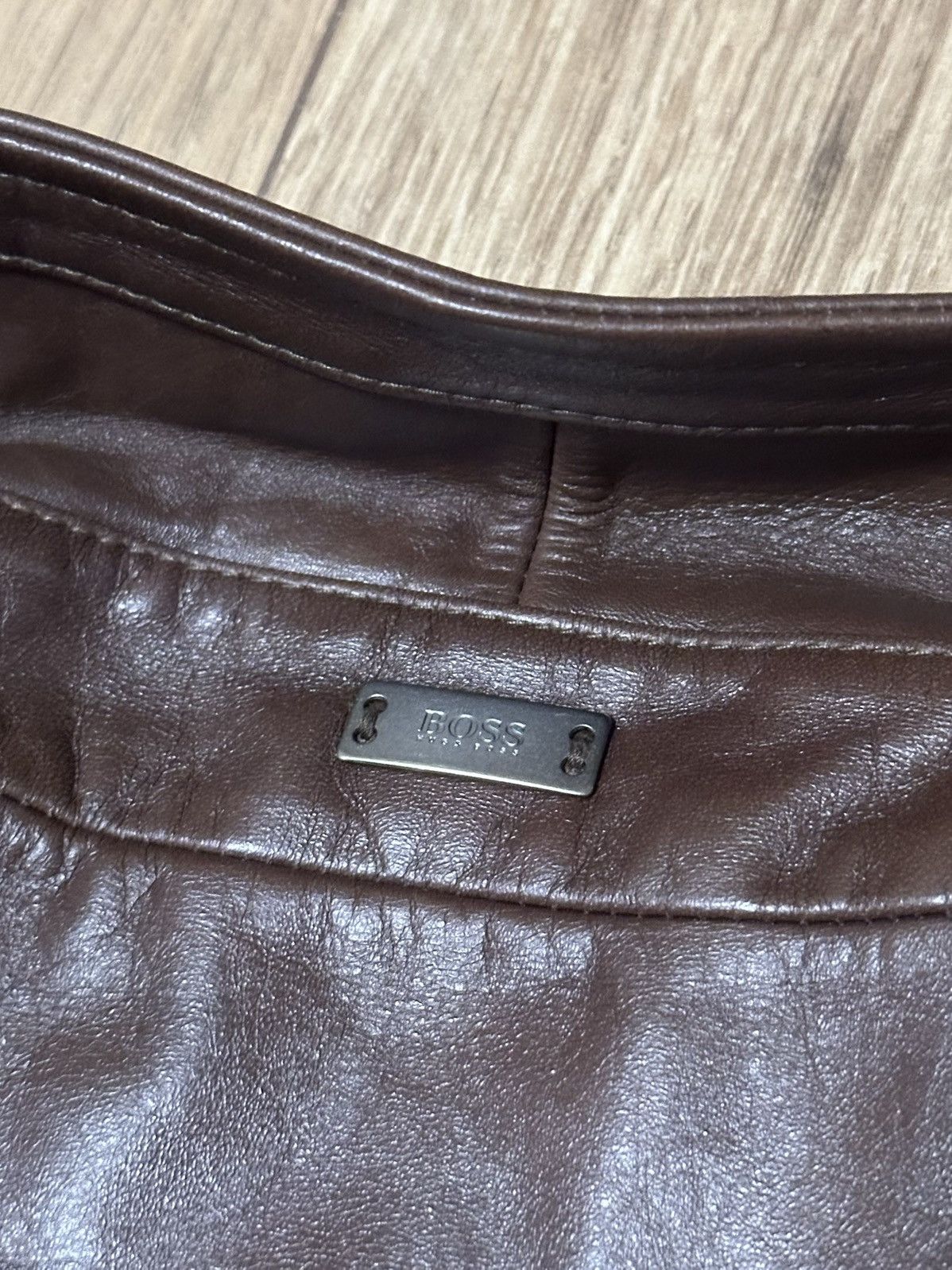 Hugo Boss Hugo Boss Leather Jacket Men's Size US L / EU 52-54 / 3 - 6 Thumbnail
