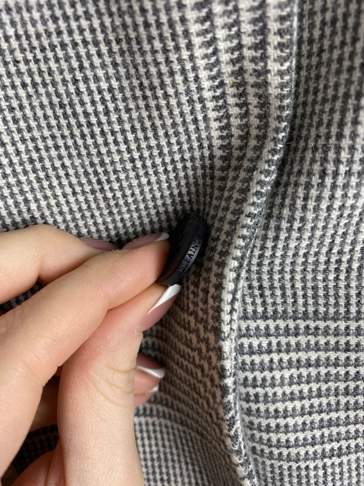 Allsaints Allsaints Leni Coat Ladies Wool Check Jacket size US 6 EU 38 Size M / US 6-8 / IT 42-44 - 11 Thumbnail