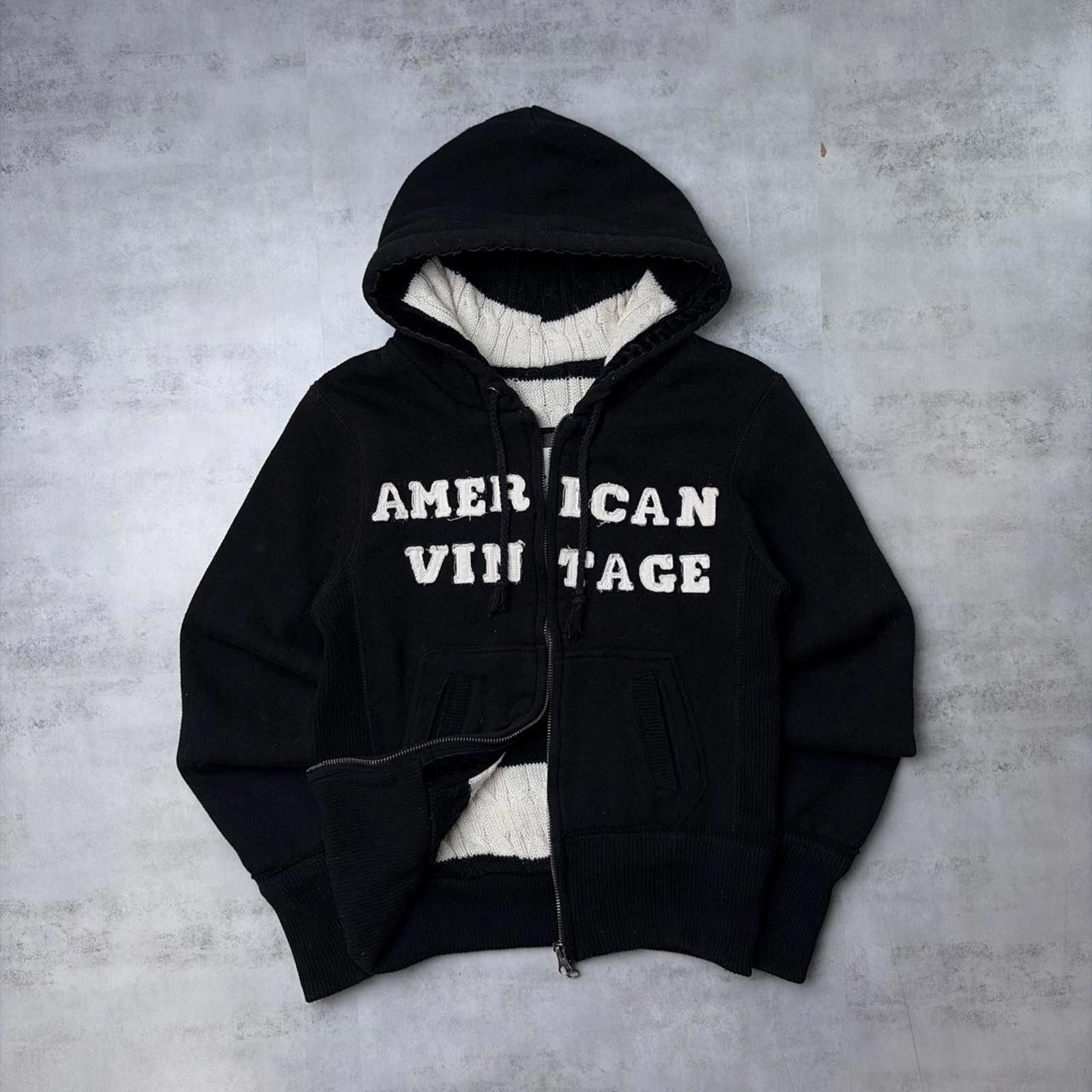 Other Y2K Black American Vintage Grunge Knit Lined Zip Up Hoodie Size S / US 4 / IT 40 - 1 Thumbnail