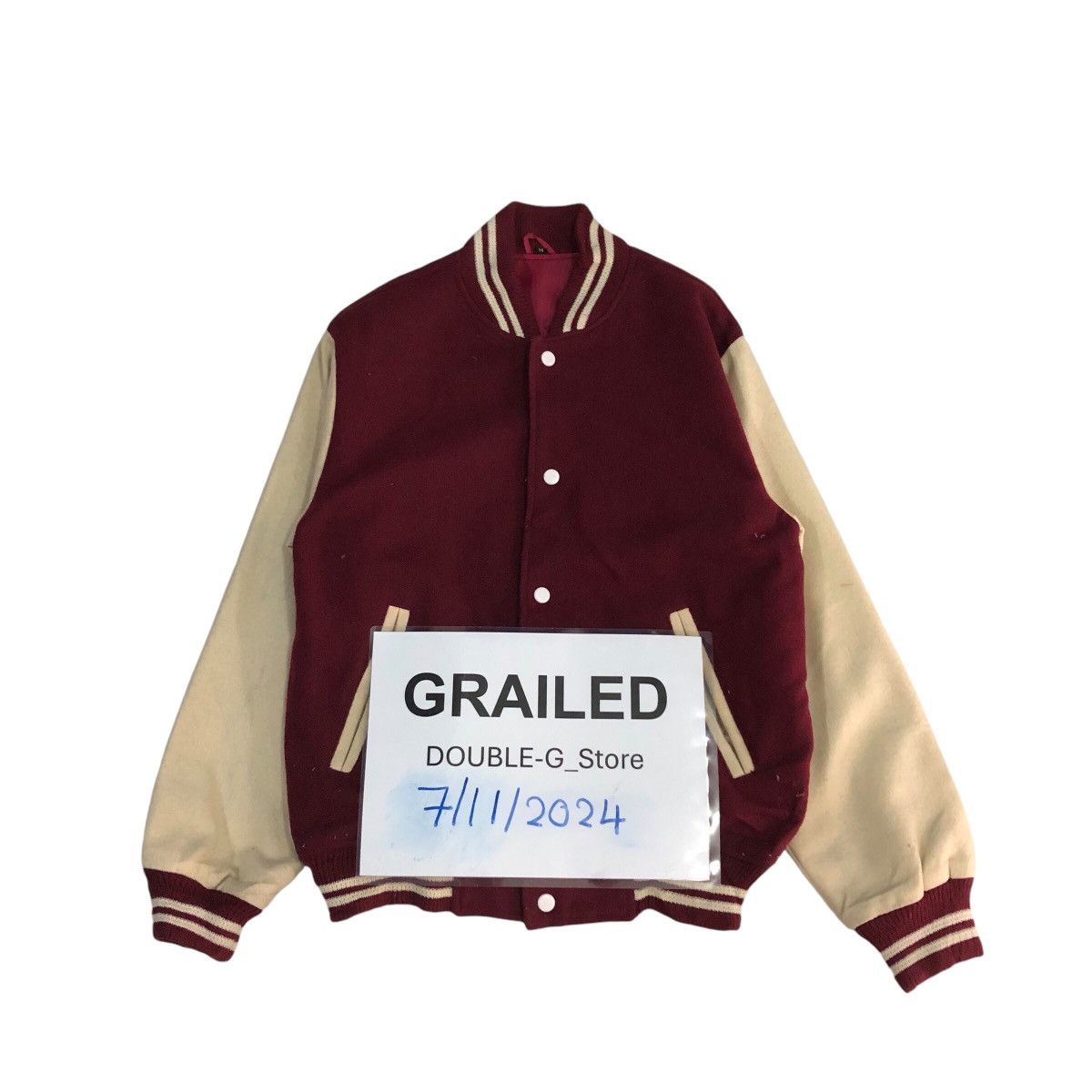 Japanese Brand × Vintage 📌Vintage Varsity Jacket Unknown Brand Issey Miyake Size US M / EU 48-50 / 2 - 1 Thumbnail