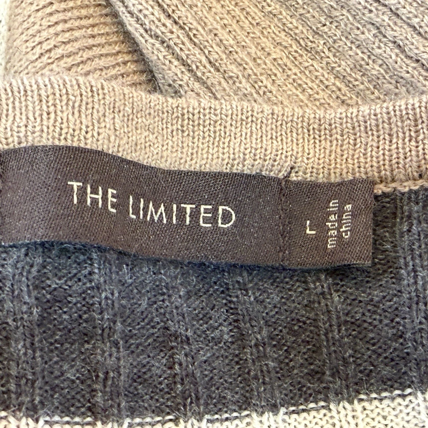 Vintage VINTAGE The Limited Sweater Cardigan Womens Large Tan Stripe Open Front Belted Shirt Womens L Tan Stripe Belted Cardigan The Limited Size L / US 10 / IT 46 - 6 Thumbnail