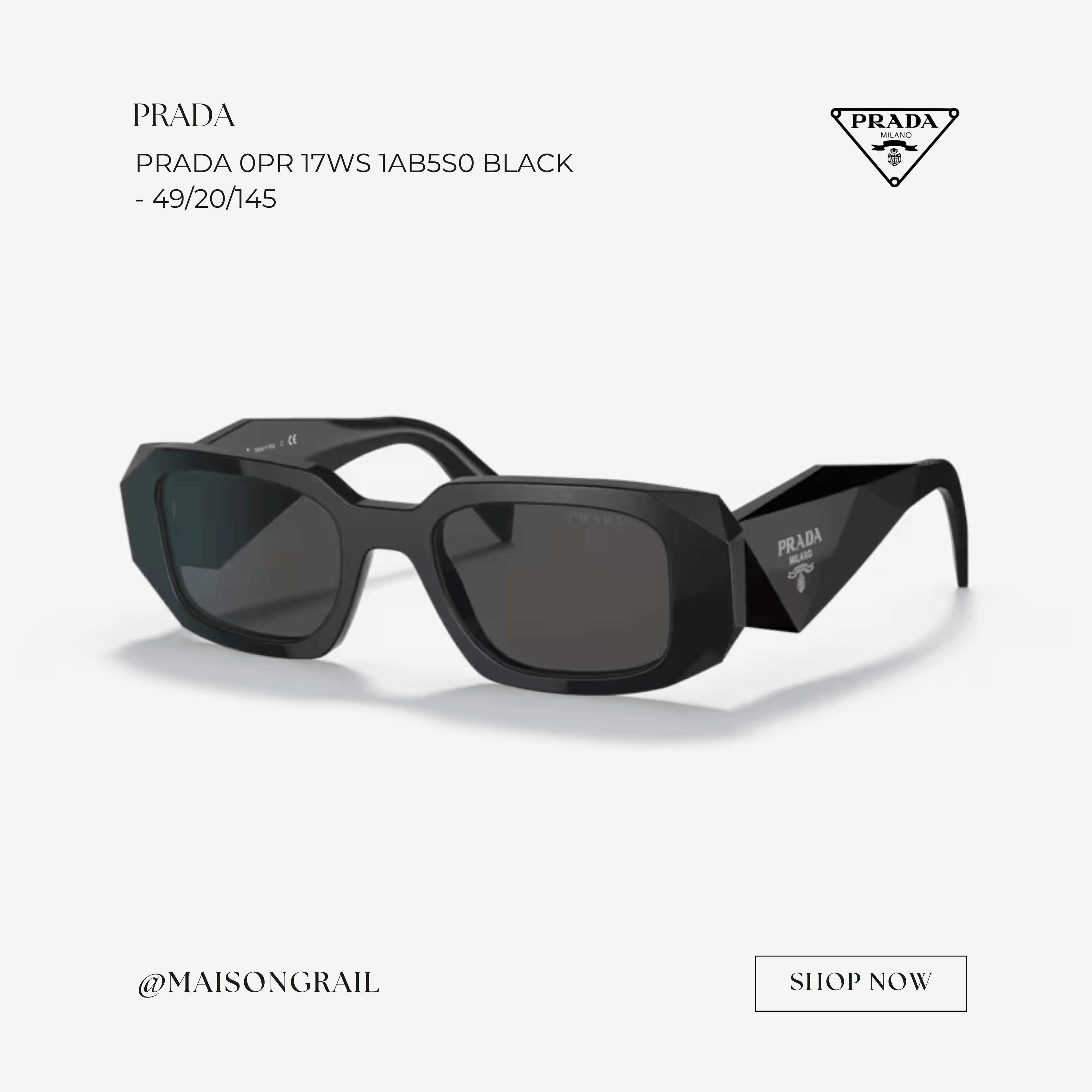 Prada PRADA 0PR 17WS 1AB5S0 SUNGLASSES Size ONE SIZE - 1 Thumbnail