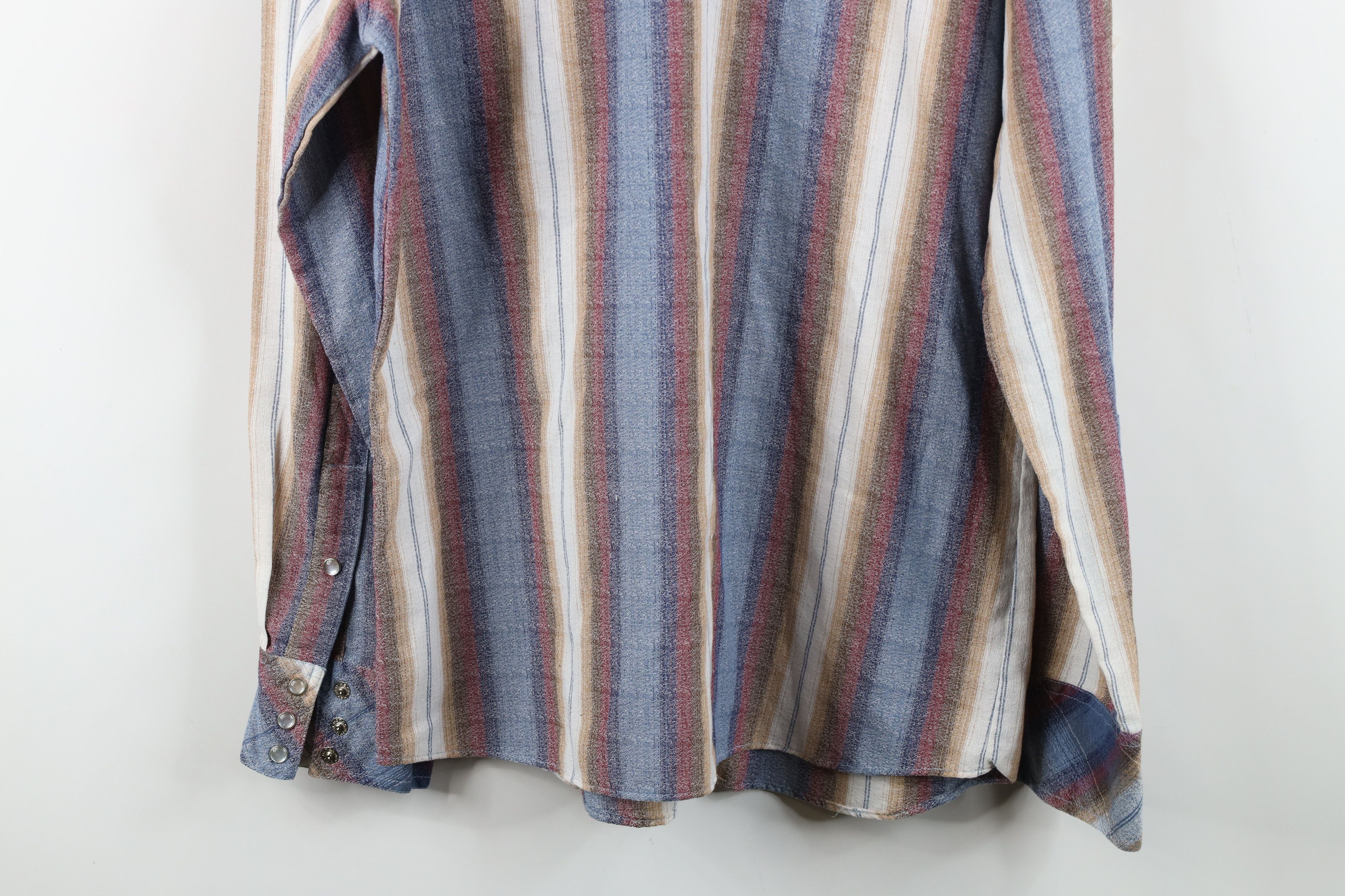 Vintage Vintage 70s Rockabilly Plaid Western Rodeo Snap Button Shirt Size US L / EU 52-54 / 3 - 13 Thumbnail