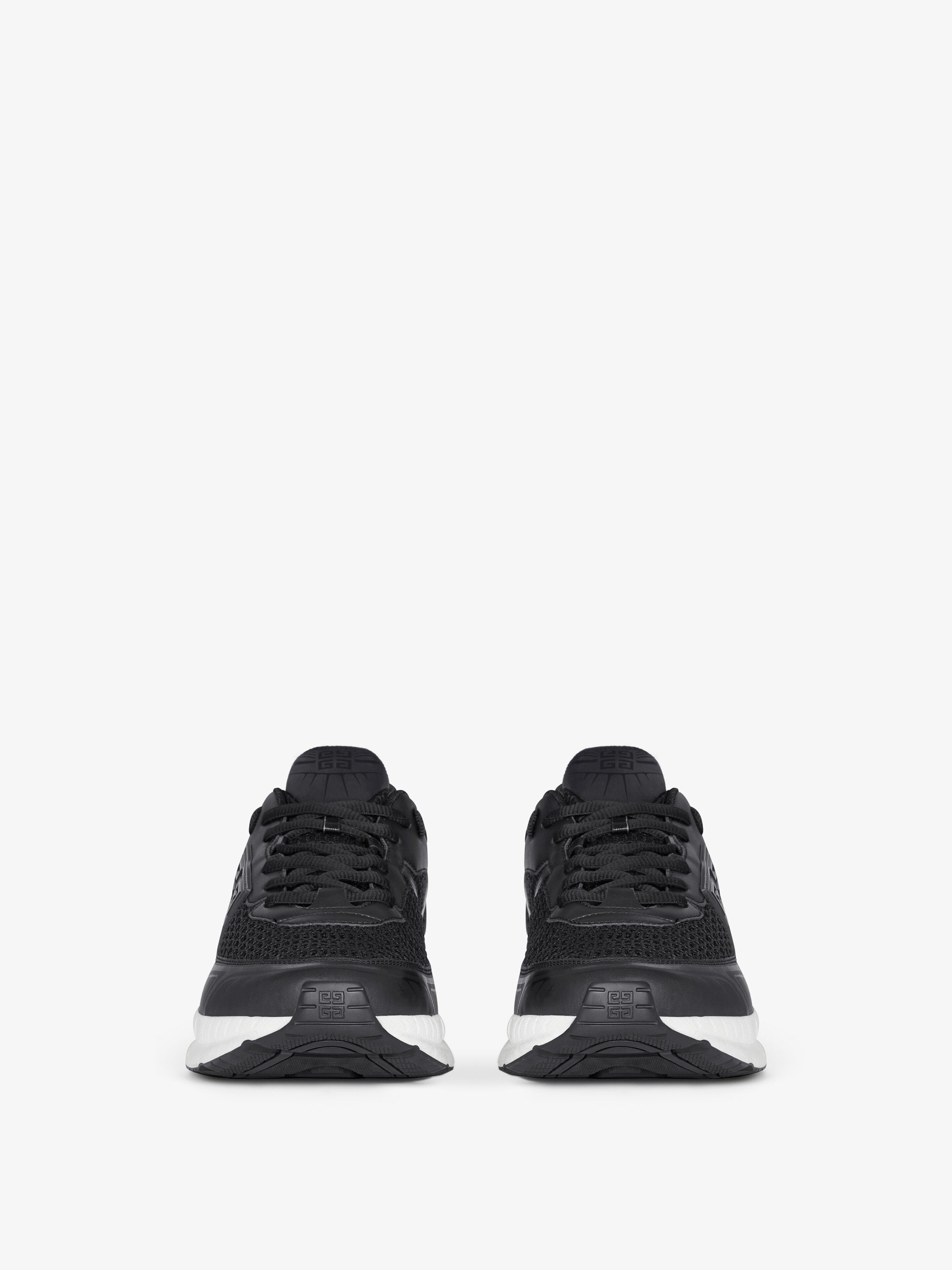 Givenchy o1w1db10925 NFNTY-52 Low Top Runner Sneakers in Black Size US 12 / EU 45 - 2 Thumbnail